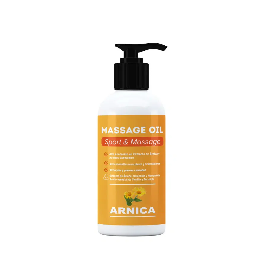 QKnatur - Aceite Para Masaje Con Extracto De Arnica, Calendula Y Hamamelis (250 Ml) - Ideal Para Masajes