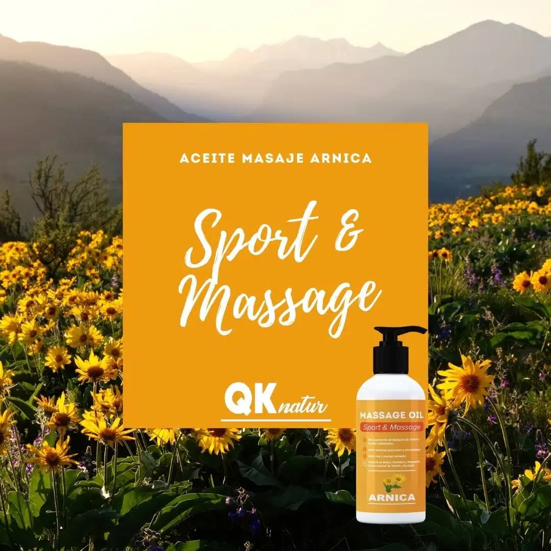 QKnatur - Aceite Para Masaje Con Extracto De Arnica, Calendula Y Hamamelis (250 Ml) - Ideal Para Masajes - Image 2