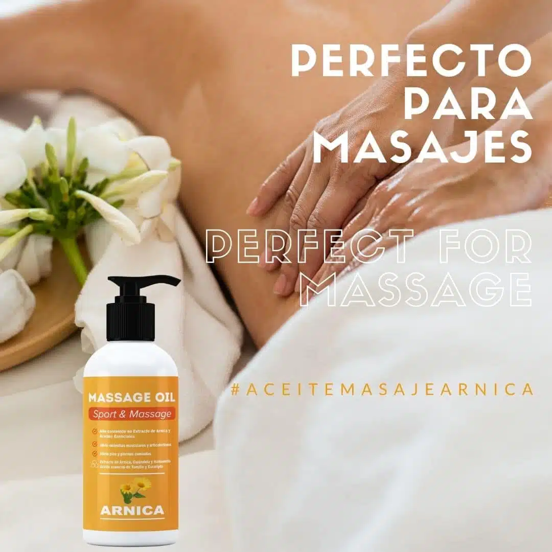 QKnatur - Aceite Para Masaje Con Extracto De Arnica, Calendula Y Hamamelis (250 Ml) - Ideal Para Masajes - Image 4