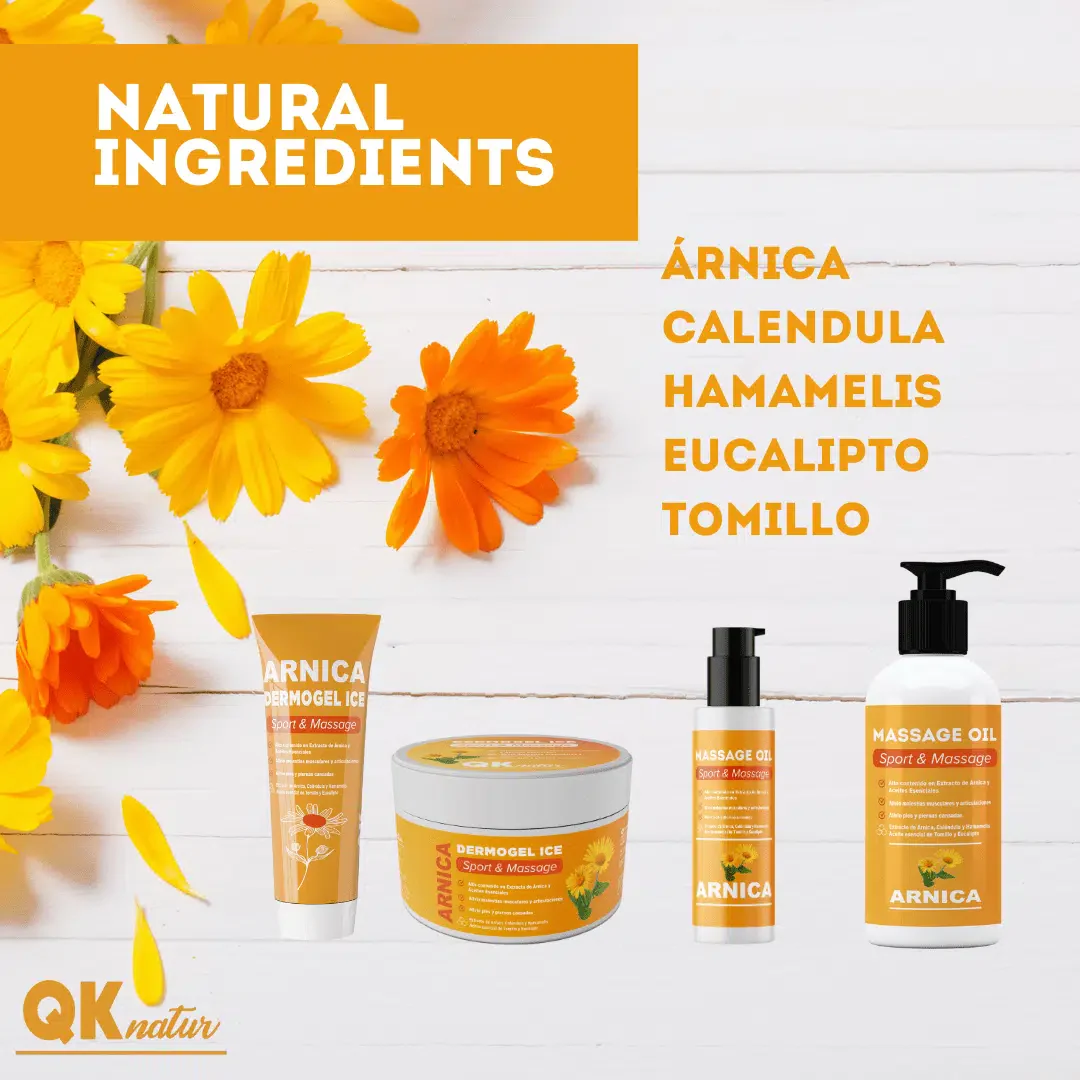 QKnatur - Aceite Para Masaje Con Extracto De Arnica, Calendula Y Hamamelis (250 Ml) - Ideal Para Masajes - Image 5