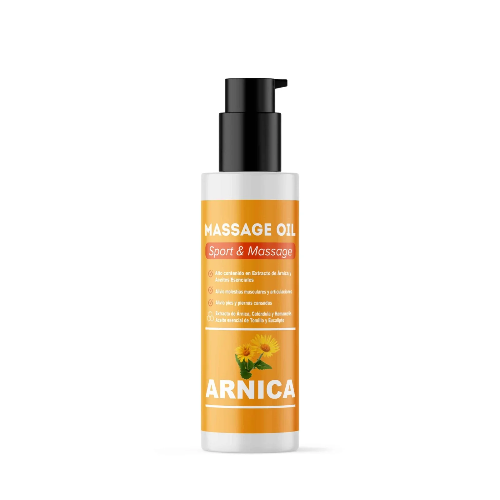 QKnatur - Aceite Para Masaje Con Extracto De Árnica Y Hamamelis - Relajante Para Dolores Musculares (100 Ml)