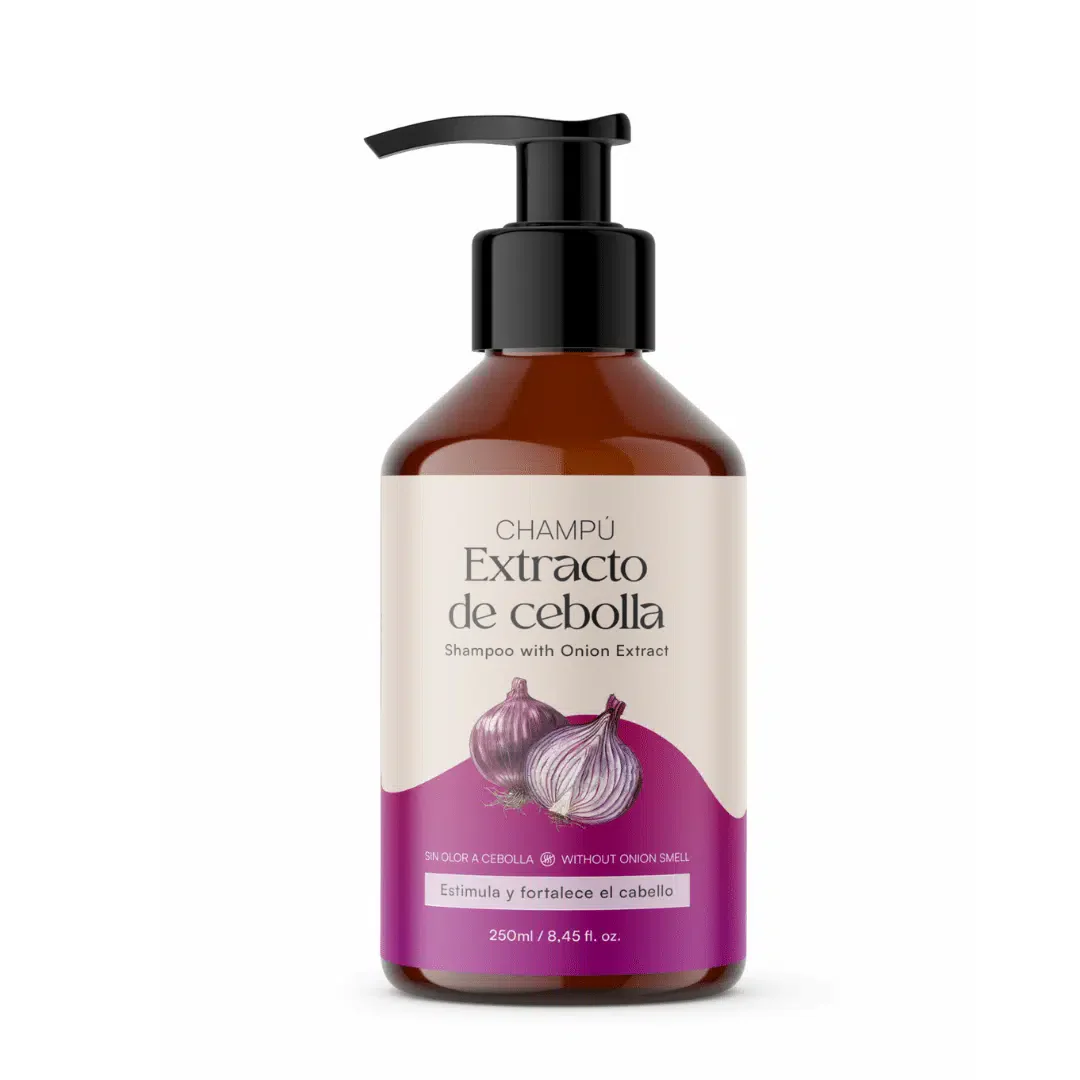 QKnatur - Champú Anticaída Con Extracto Cebolla Roja 250 Ml. Fortalece El Cabello Y Estimular Su Crecimiento
