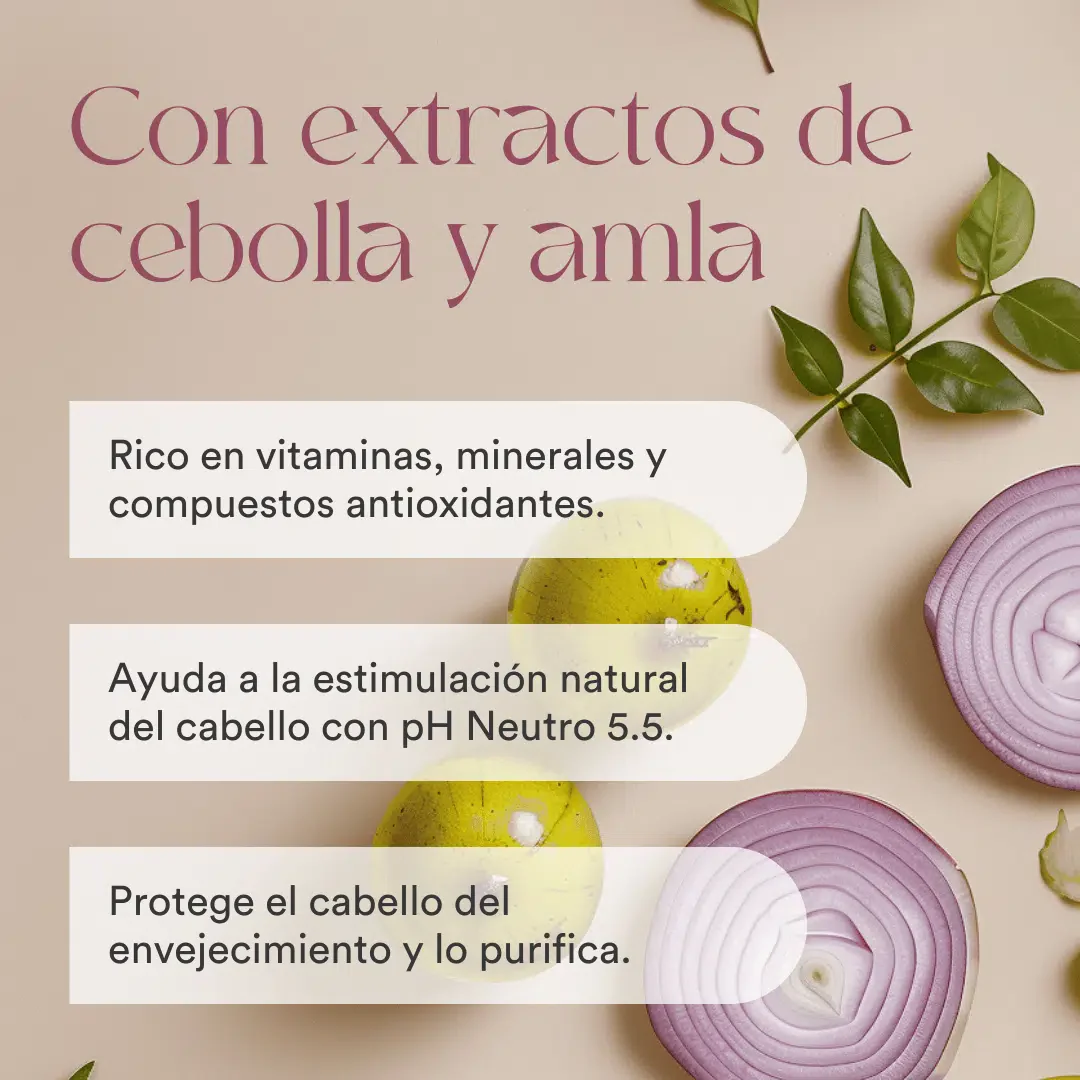 QKnatur - Champú Anticaída Con Extracto Cebolla Roja 250 Ml. Fortalece El Cabello Y Estimular Su Crecimiento - Image 3
