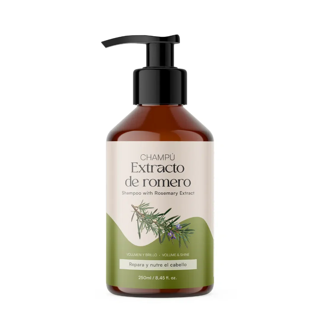 QKnatur - Champú Con Extracto De Romero 250 ml. Con Activos Para Fortalecer Y Reparar. Cabello Fino O Dañado