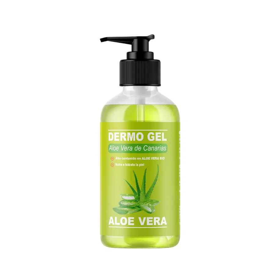 QKnatur - Dermo Gel Aloe Vera De Canarias Bio - Efecto Calmante, Nutre E Hidrata La Piel Para Cara Y Cuerpo - 250 Ml
