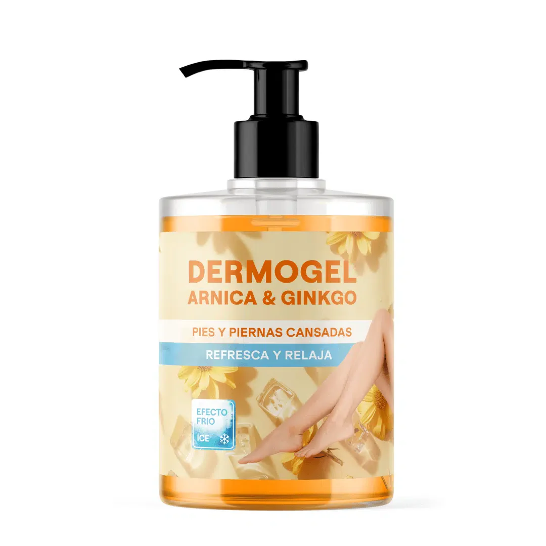 QKnatur - Gel Árnica & Ginkgo Efecto Frío 500ml - Alivio Y Frescor Para Piernas Y Pies Cansados - Relajante E Hidratante