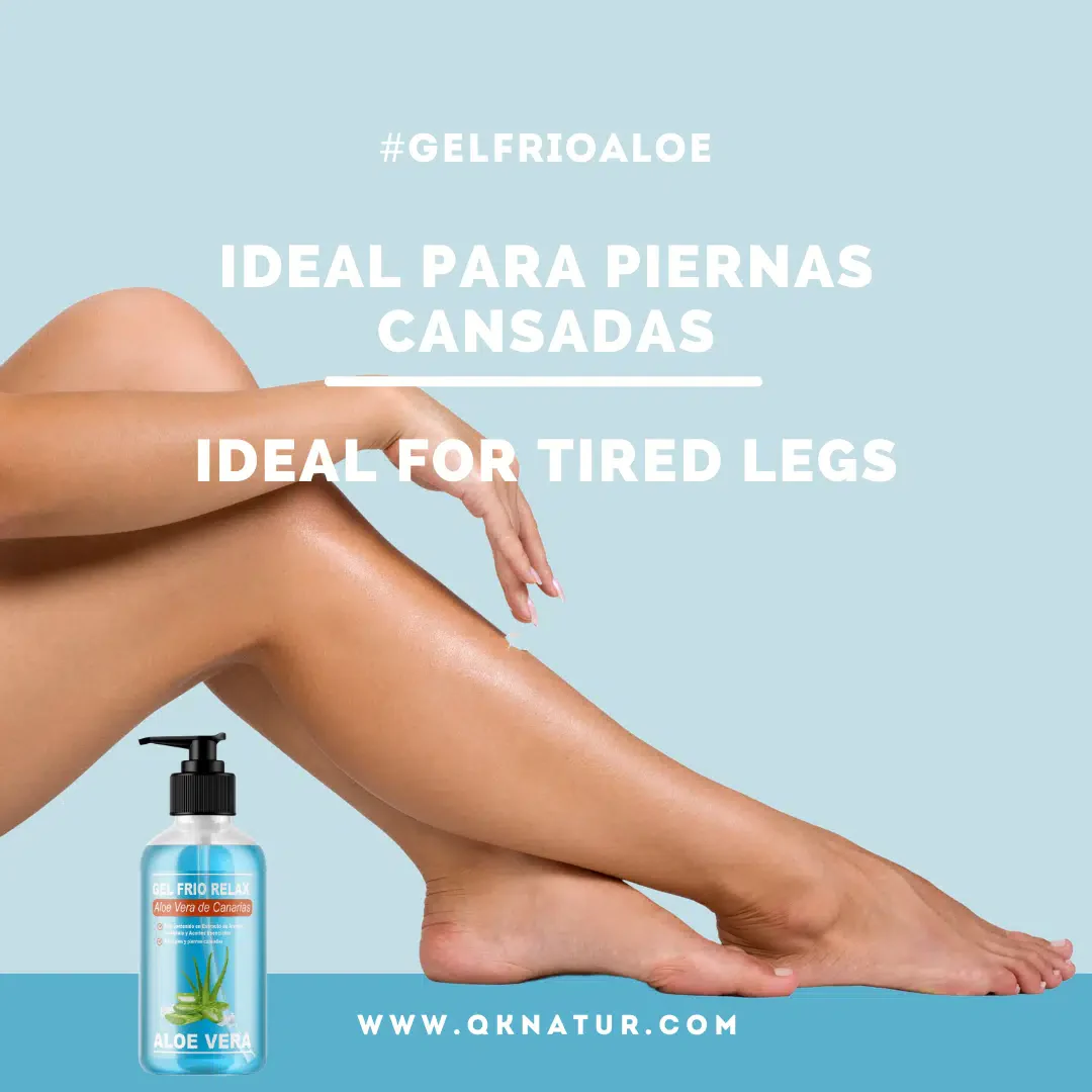 QKnatur - Gel Frio Aloe Vera De Canarias Bio - Extracto De Arnica Y Calendula. Alivia Las Piernas Cansadas 250 Ml - Image 3
