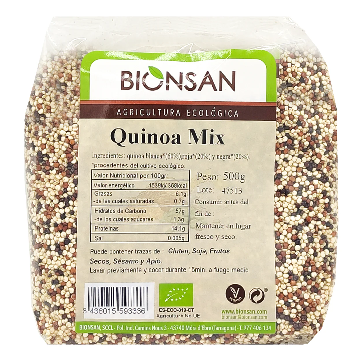 Quinoa Mix Ecológica Eco Bionsan 500gr