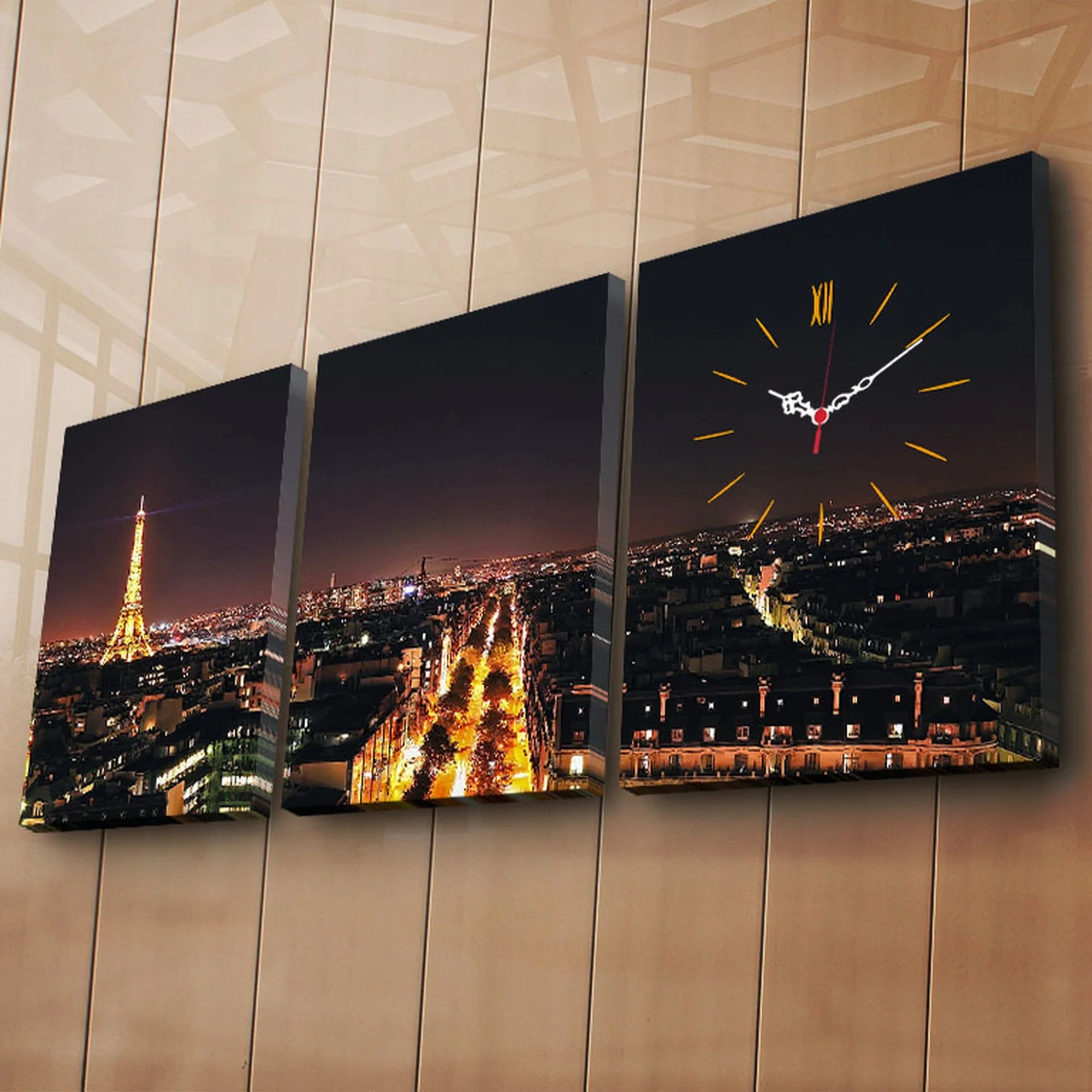 Reloj De Pared Decorativo Estilo París (3 Piezas) - Image 2