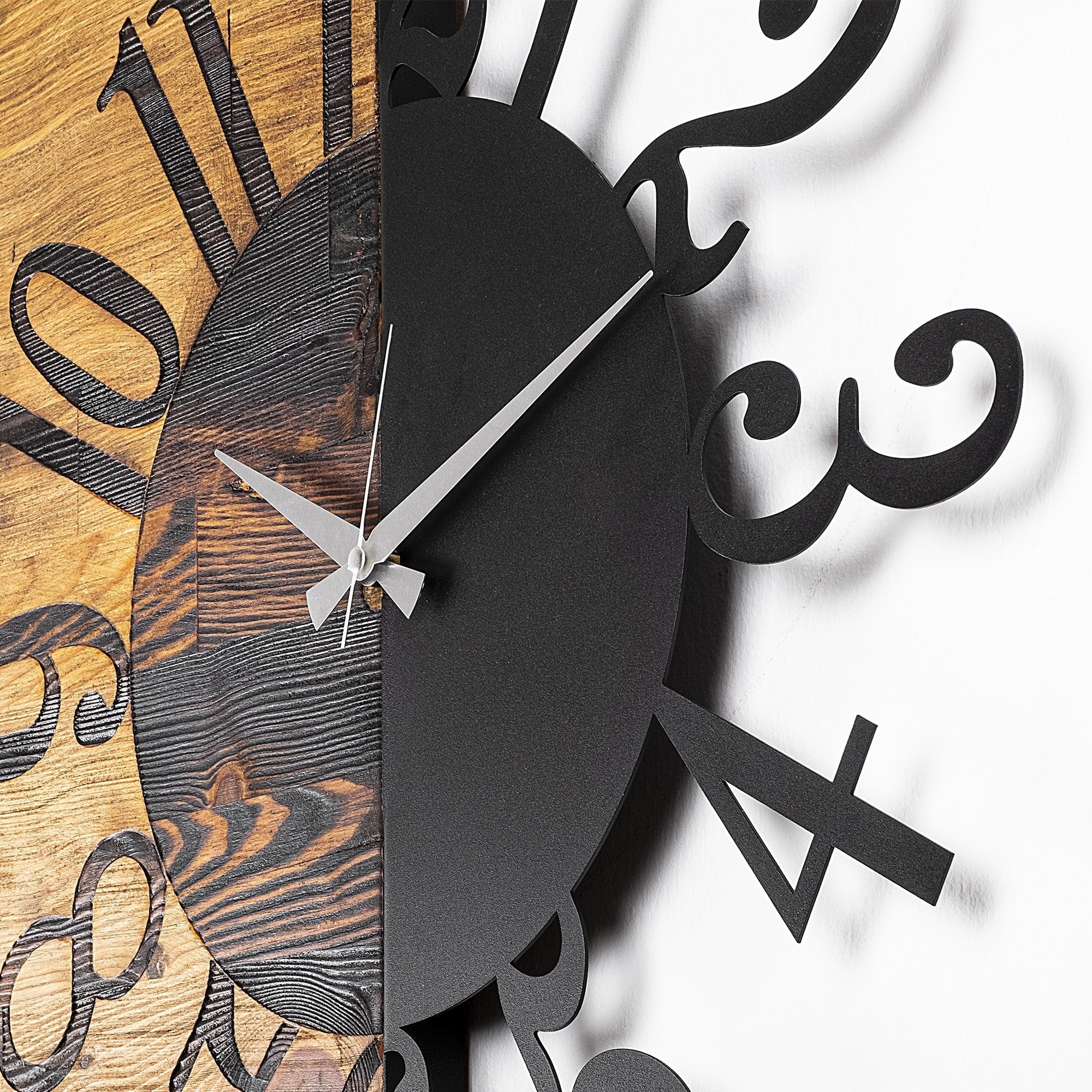 Reloj De Pared Madera mitad Y Mitad - Image 3