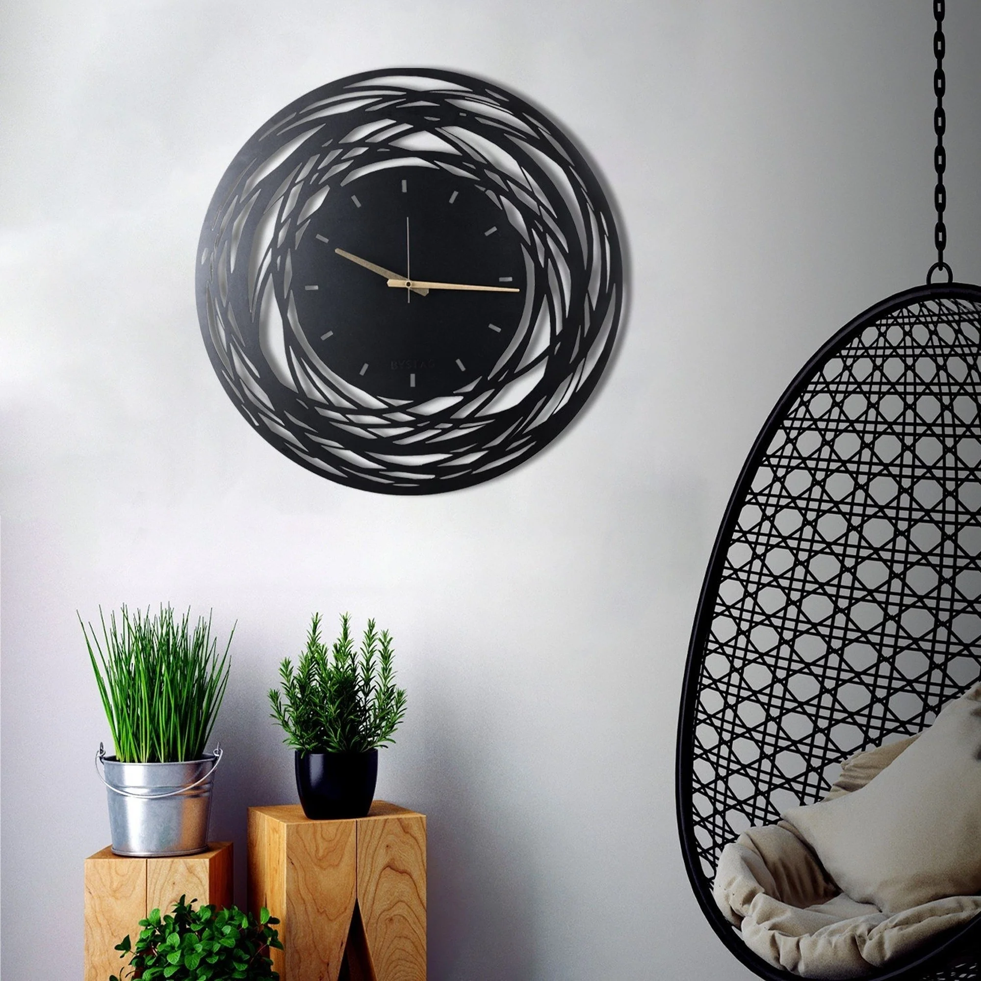 Reloj De Pared Metal Rotacione 50x50 - Image 6