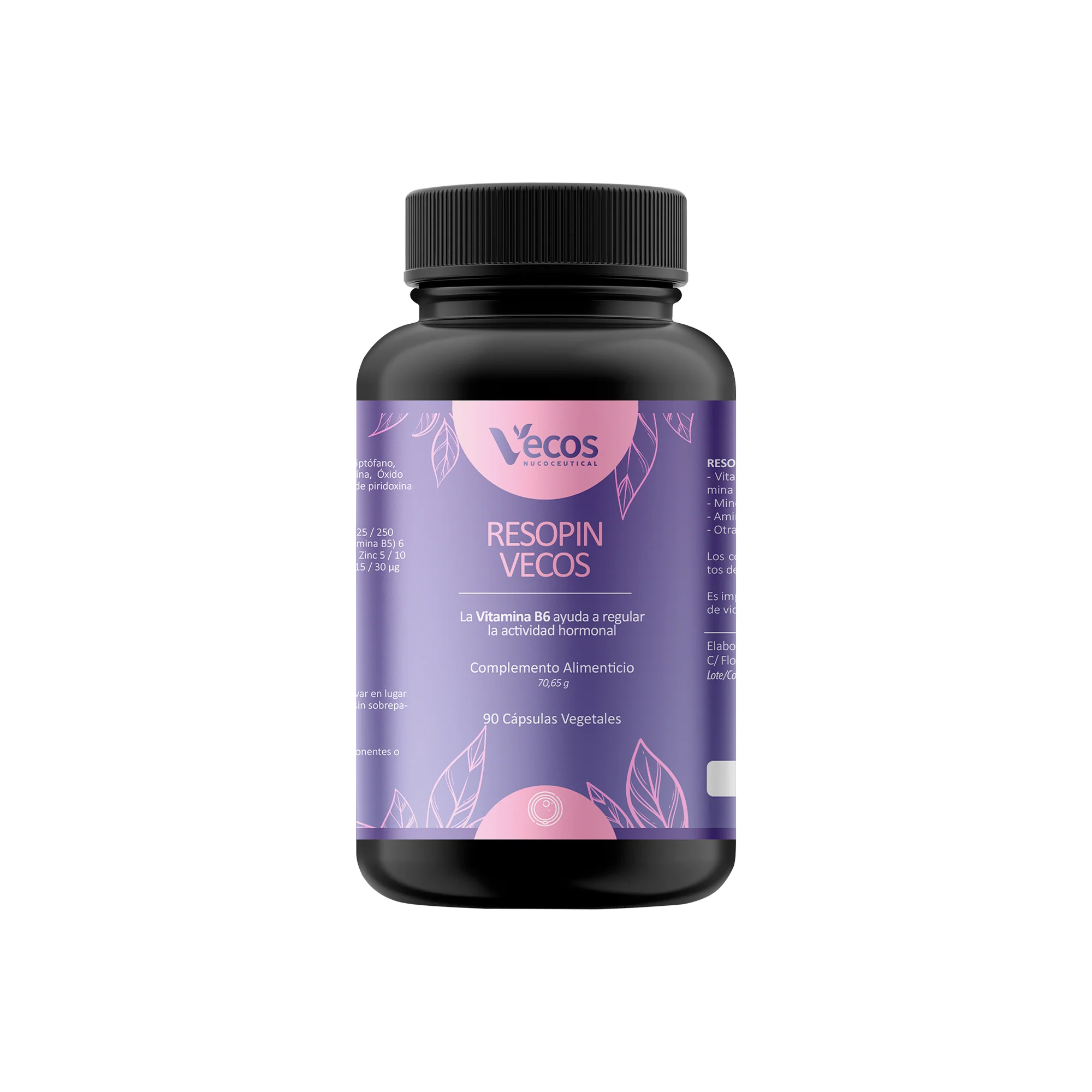 Resopin Vecos 90 Cápsulas | Regularidad Menstrual, Fertilidad Femenina | Inositol,cromo