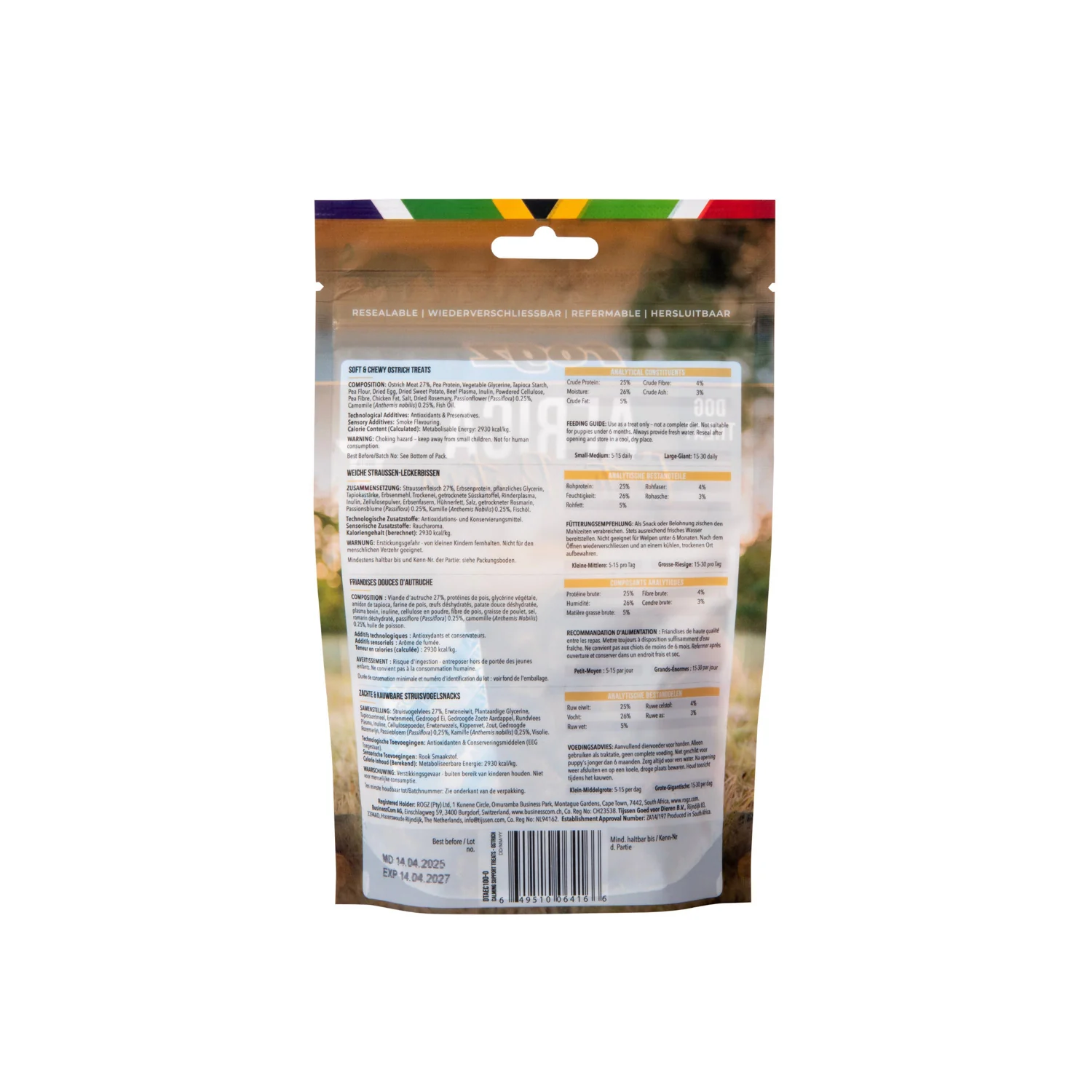 Rogz Snack Calmante Para Perros De Avestruz 6x100g Sin Cereales - Image 4
