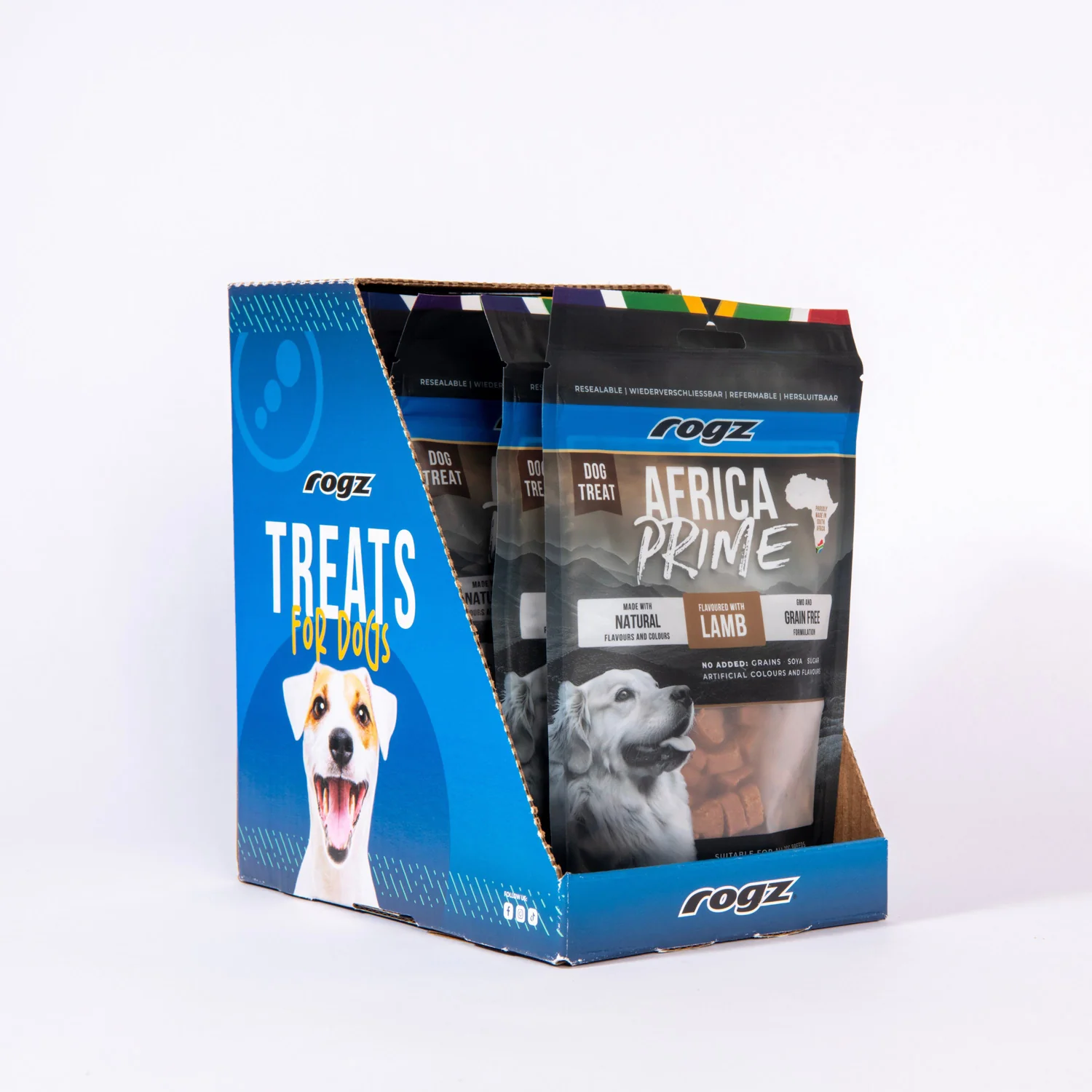 Rogz Snack Para Perros Sabor Cordero 6x100g Sin Cereales