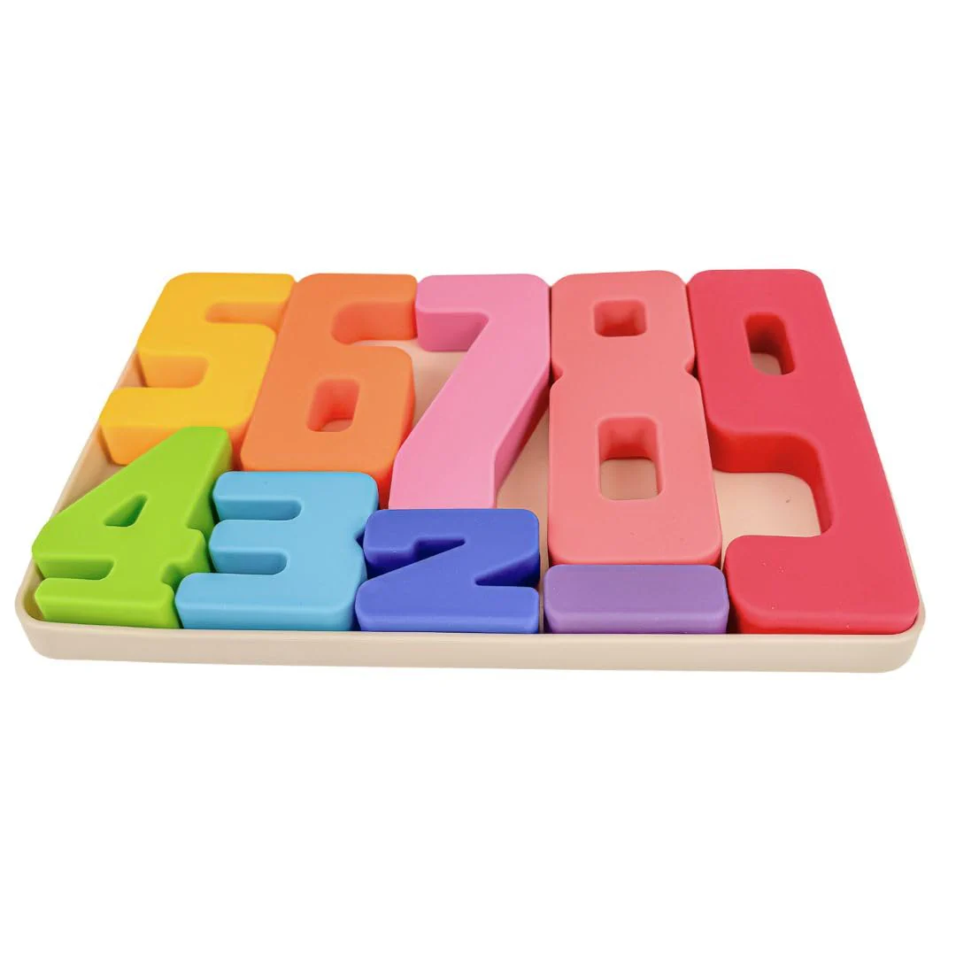 Rompecabezas Numérico Educativo Para Bebé De Silicona Orgánica Althea Living Multicolor