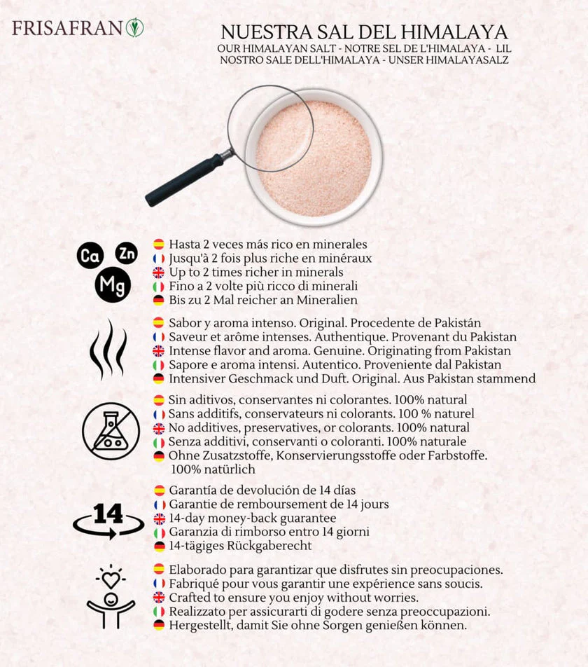 Sal Rosa Del Himalaya Fina - Calidad Y Sabor | Frisafran 100 G - Image 5