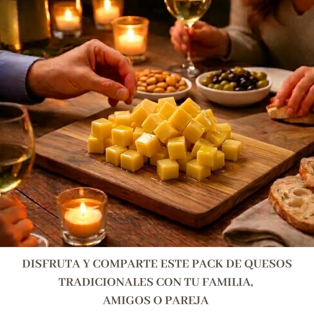 Saleta® Surtido De 3 Bolsas De Queso Precortado Curado De Oveja En Aceite De Oliva Virgen Extra - Image 3