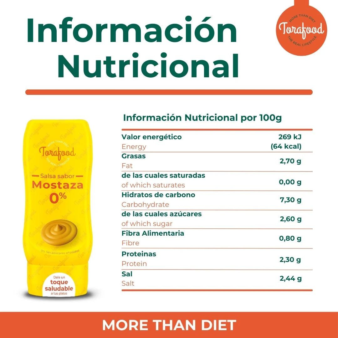 Salsa Zero Mostaza Torafood 330ml - Image 6