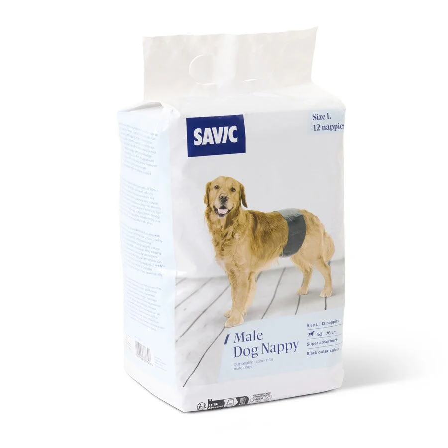 Savic 12 Pañales Perro Macho L 53-76cm