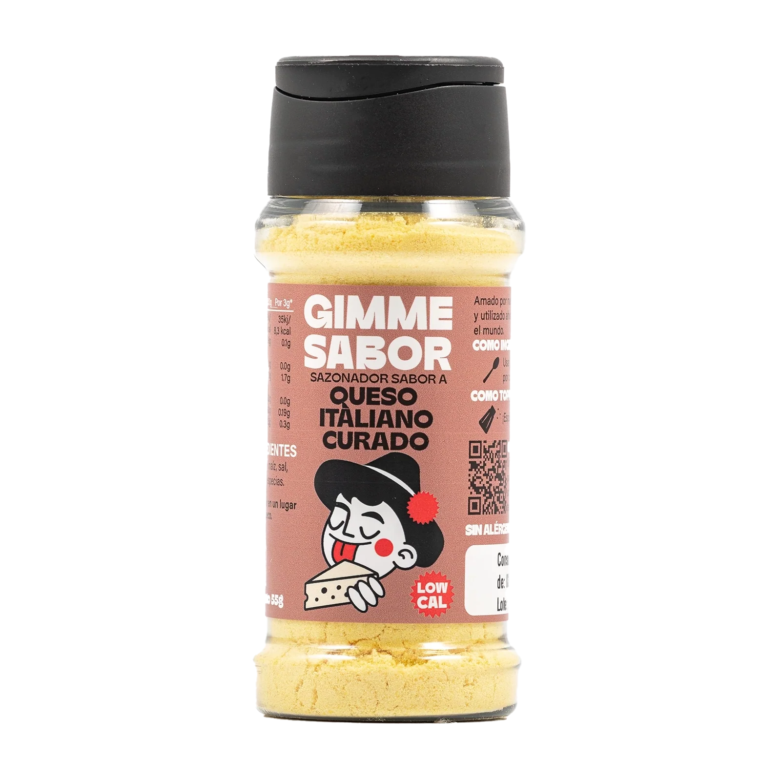 Sazonador Vegetal Sabor A Queso Parmesano 55g | Sin Gluten, Sin Alérgenos | Gimme Sabor