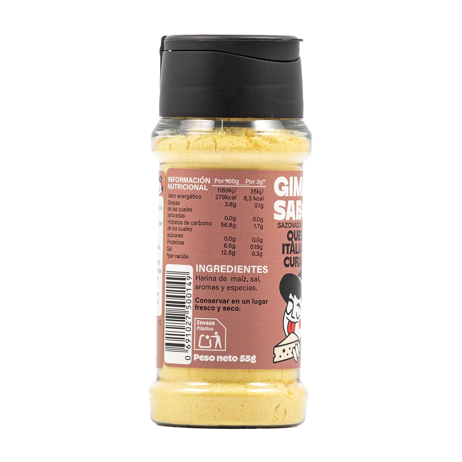 Sazonador Vegetal Sabor A Queso Parmesano 55g | Sin Gluten, Sin Alérgenos | Gimme Sabor - Image 2