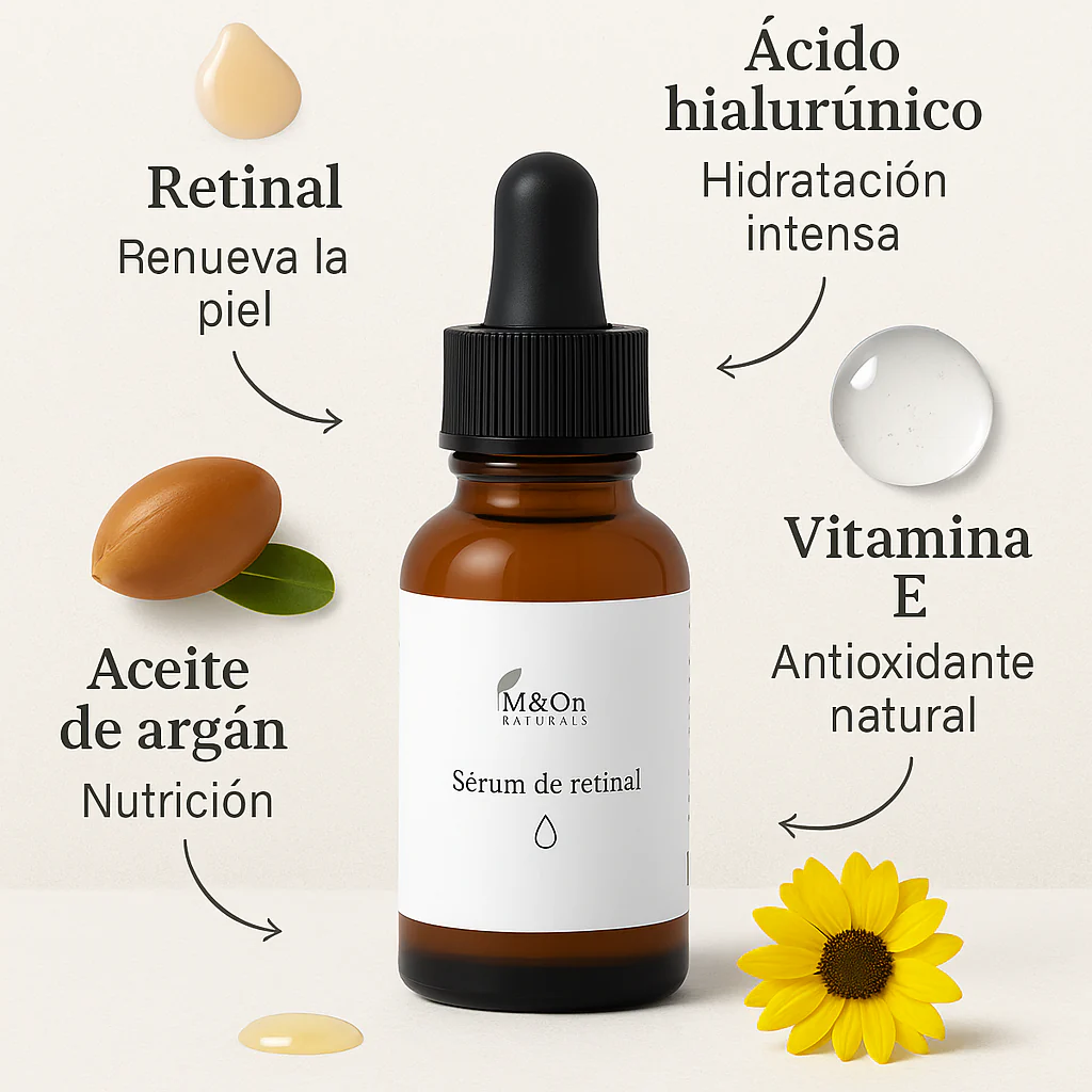 Sérum Facial Retinal 30 Ml | Renovador Y Antiedad | M&on Naturals - Image 3