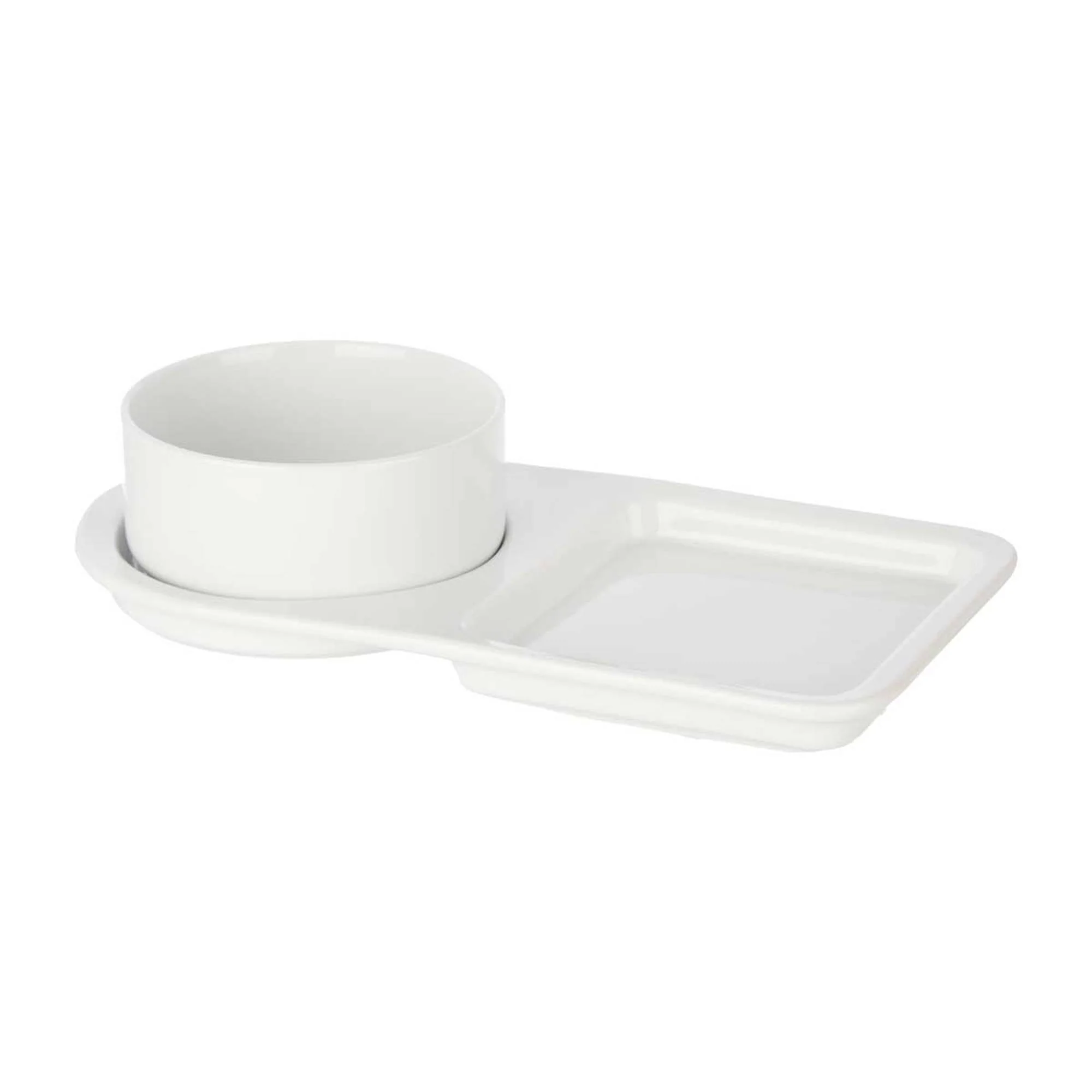 Set 2 Pzs Bol Y Plato Porcelana Brunch Colección Vessia