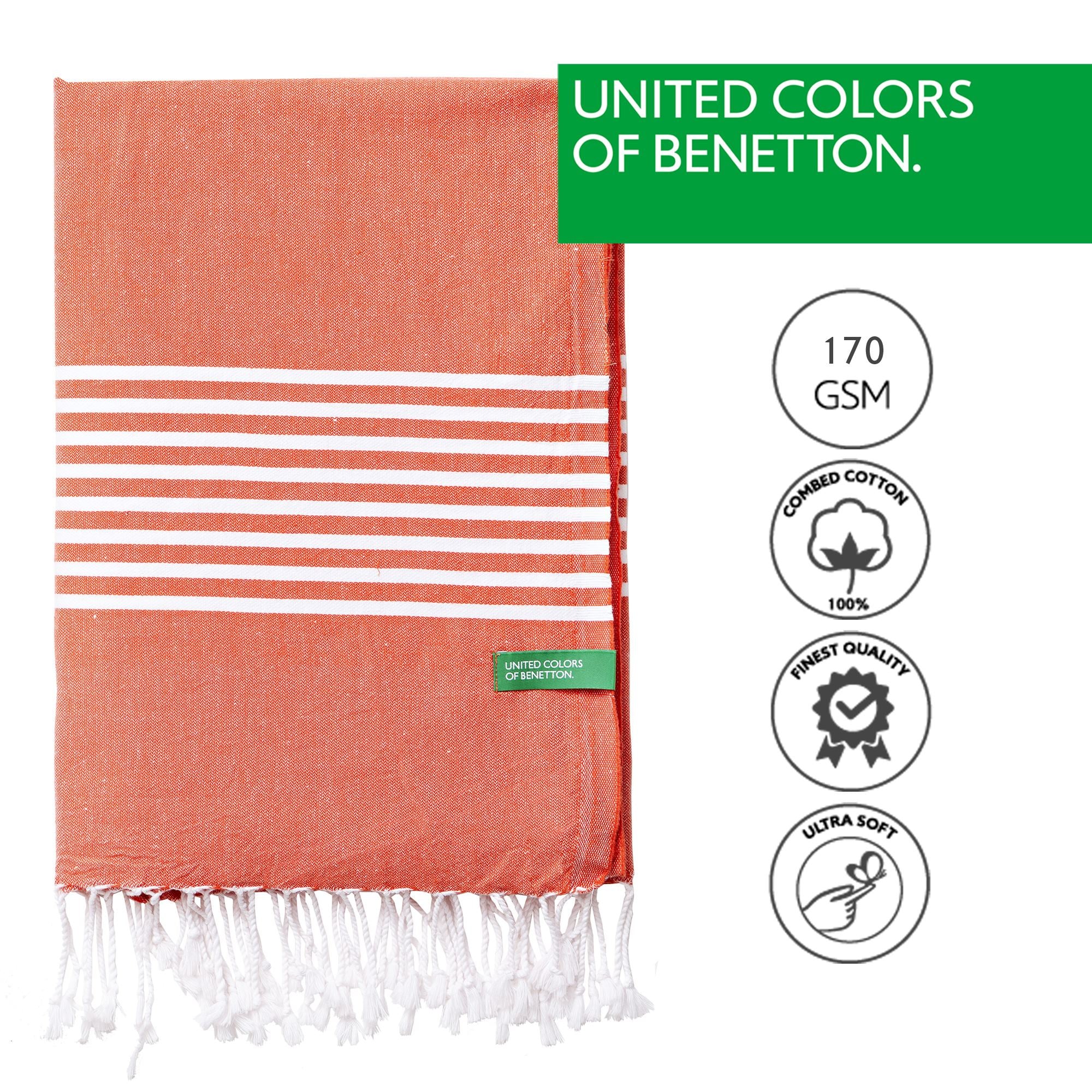 Set 2 Toallas Benetton Hamman 80x165cm 170gsm 100%algodon Rojo Casa Benetton - Image 4