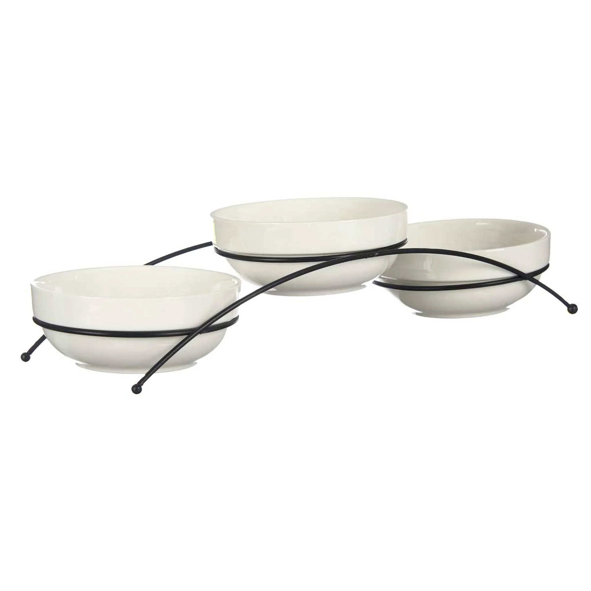 Set 3 Bols Porcelana Blanca Redondos 350 Colección Vessia