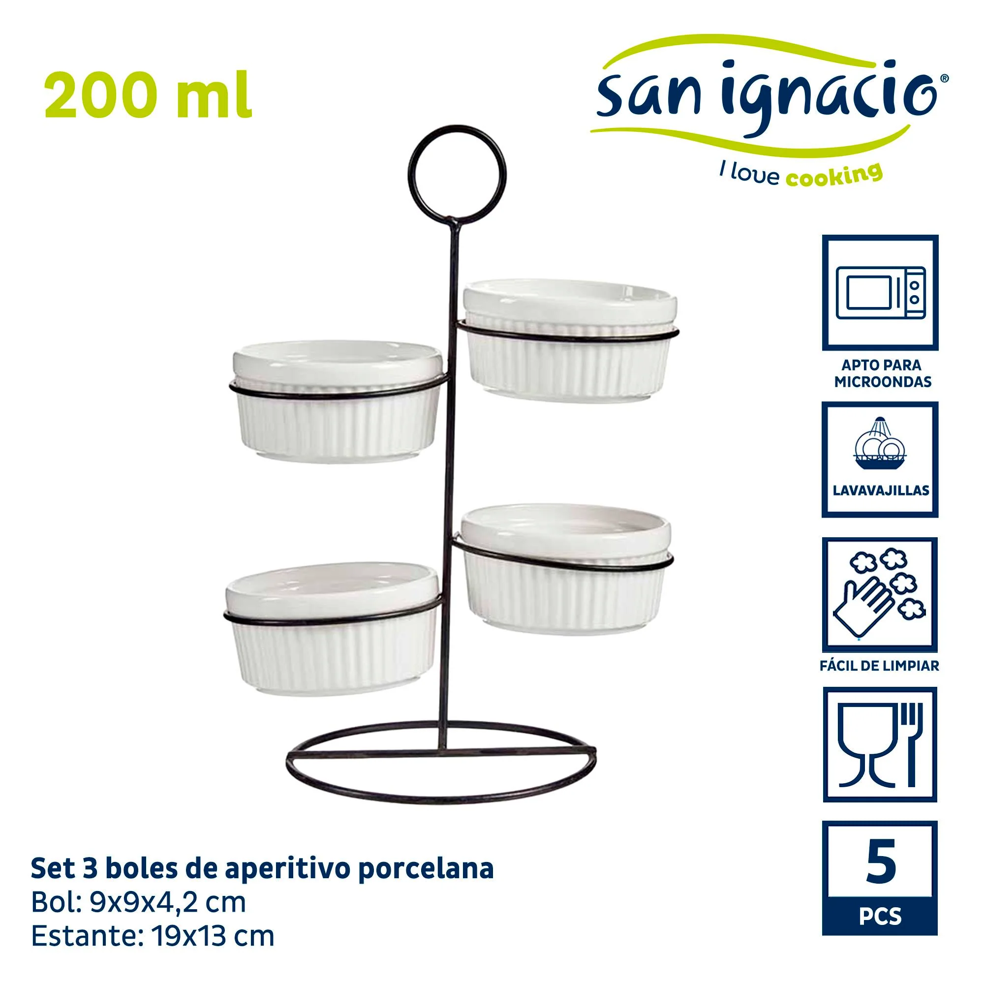 Set 4 Bols Redondo Blanco Con Estante Me Colección Vessia - Image 2