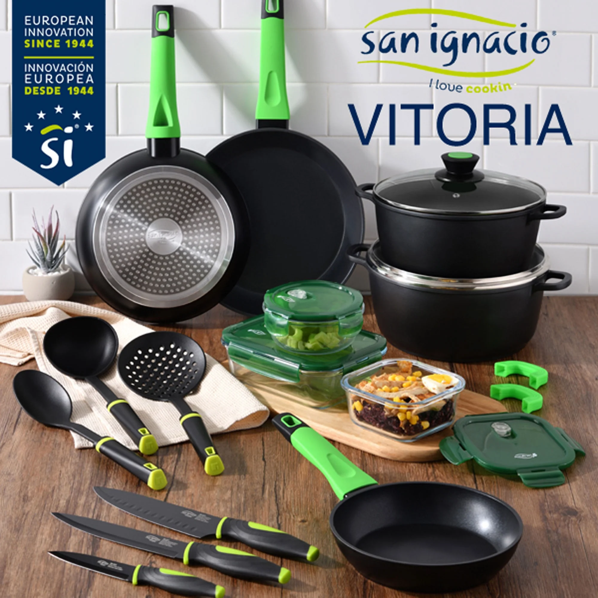 Set 5 Cuchillos San Ignacio Vitoria De Acero Inoxidable En Color Negro - Image 2