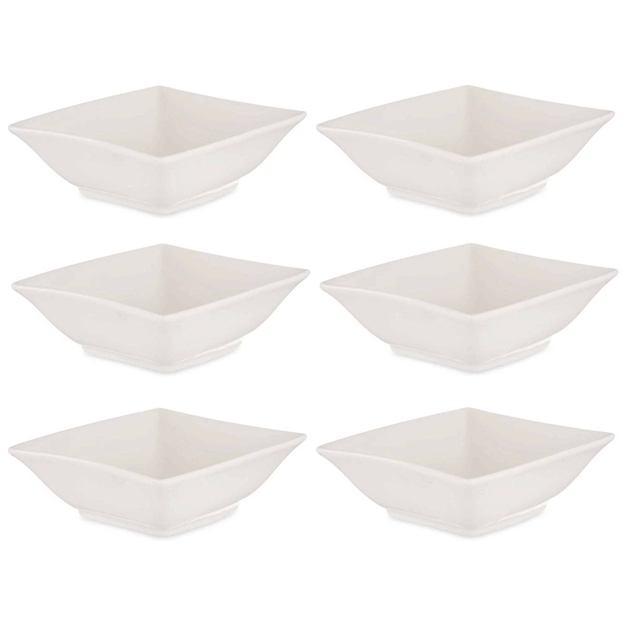 Set 6 Cuencos Porcelana Blanca Aperitivo Colección Vessia