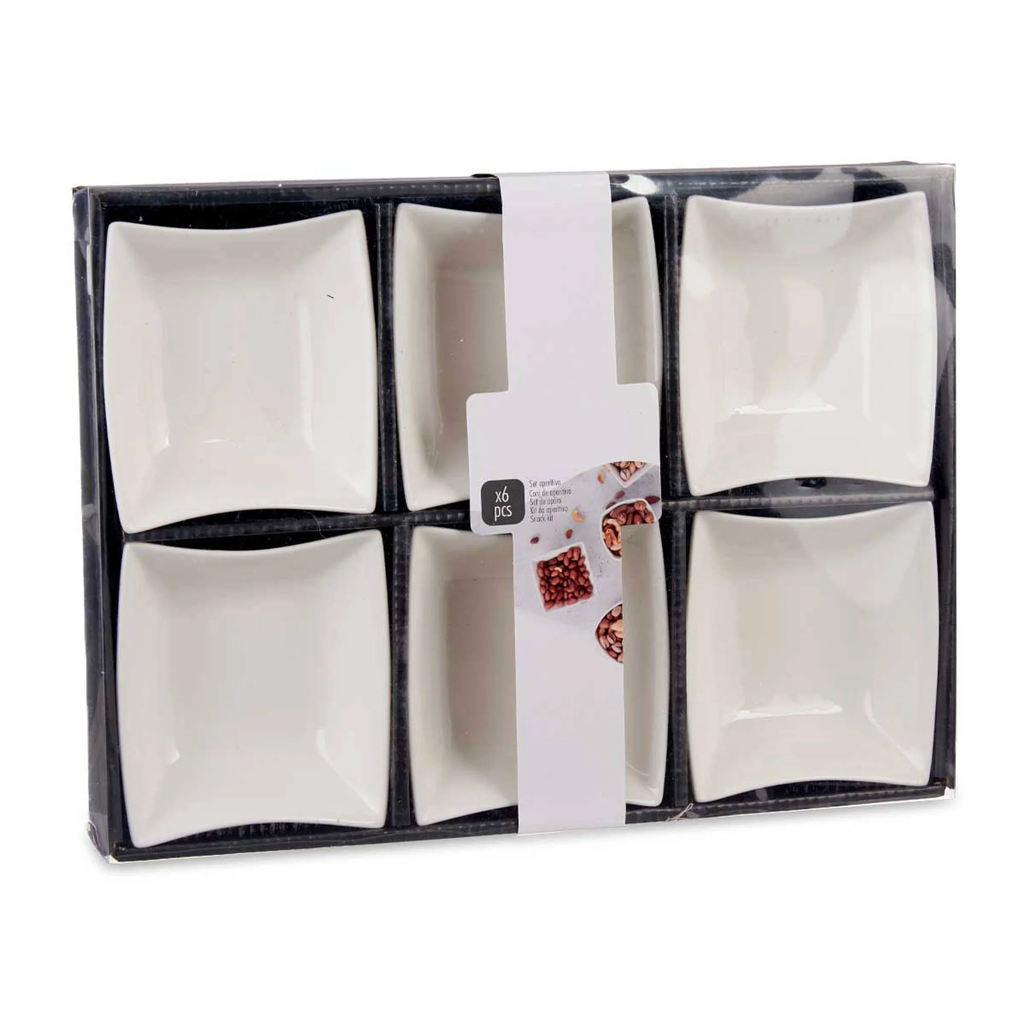 Set 6 Cuencos Porcelana Blanca Aperitivo Colección Vessia - Image 5