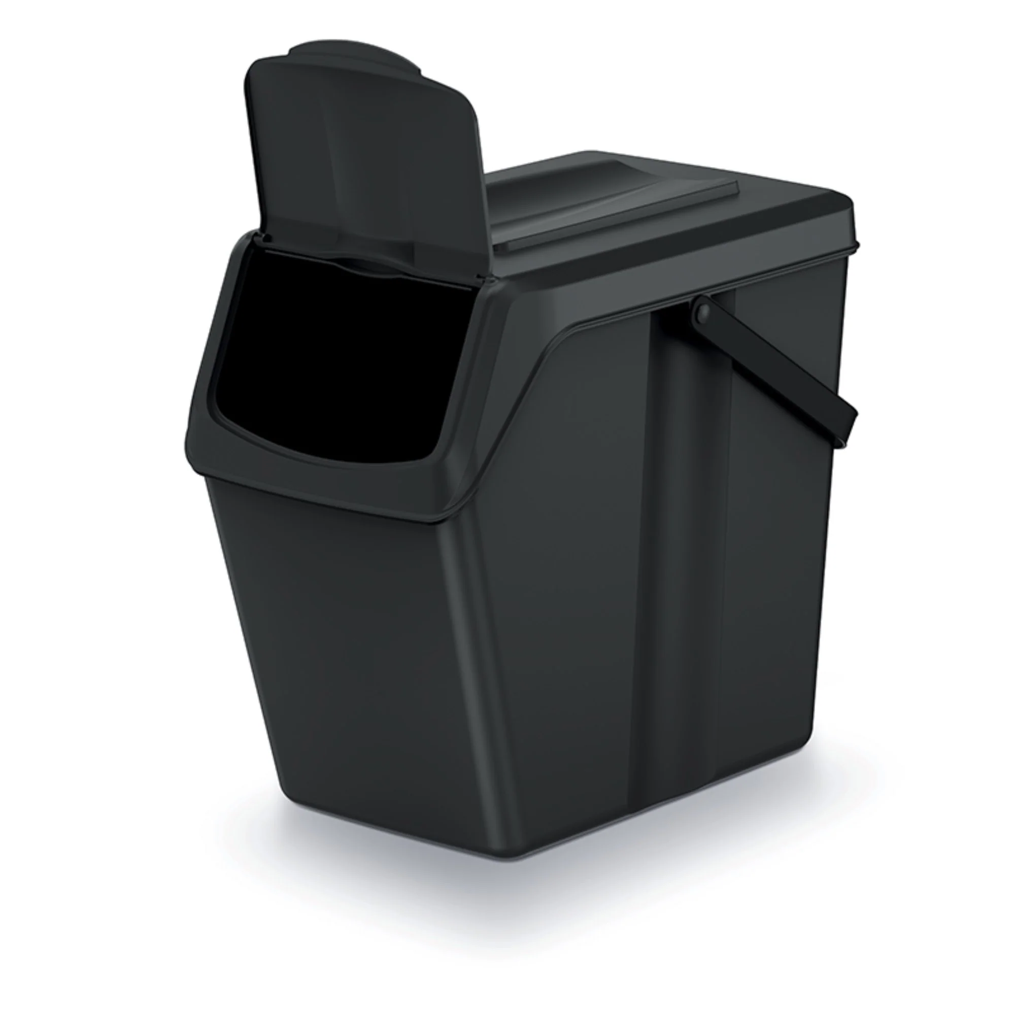 Set De 4 Cubos De Basura Keden Sortibox Para Reciclado, 100% Plástico Reciclado, Negro, Volumen 4x25l - Image 2