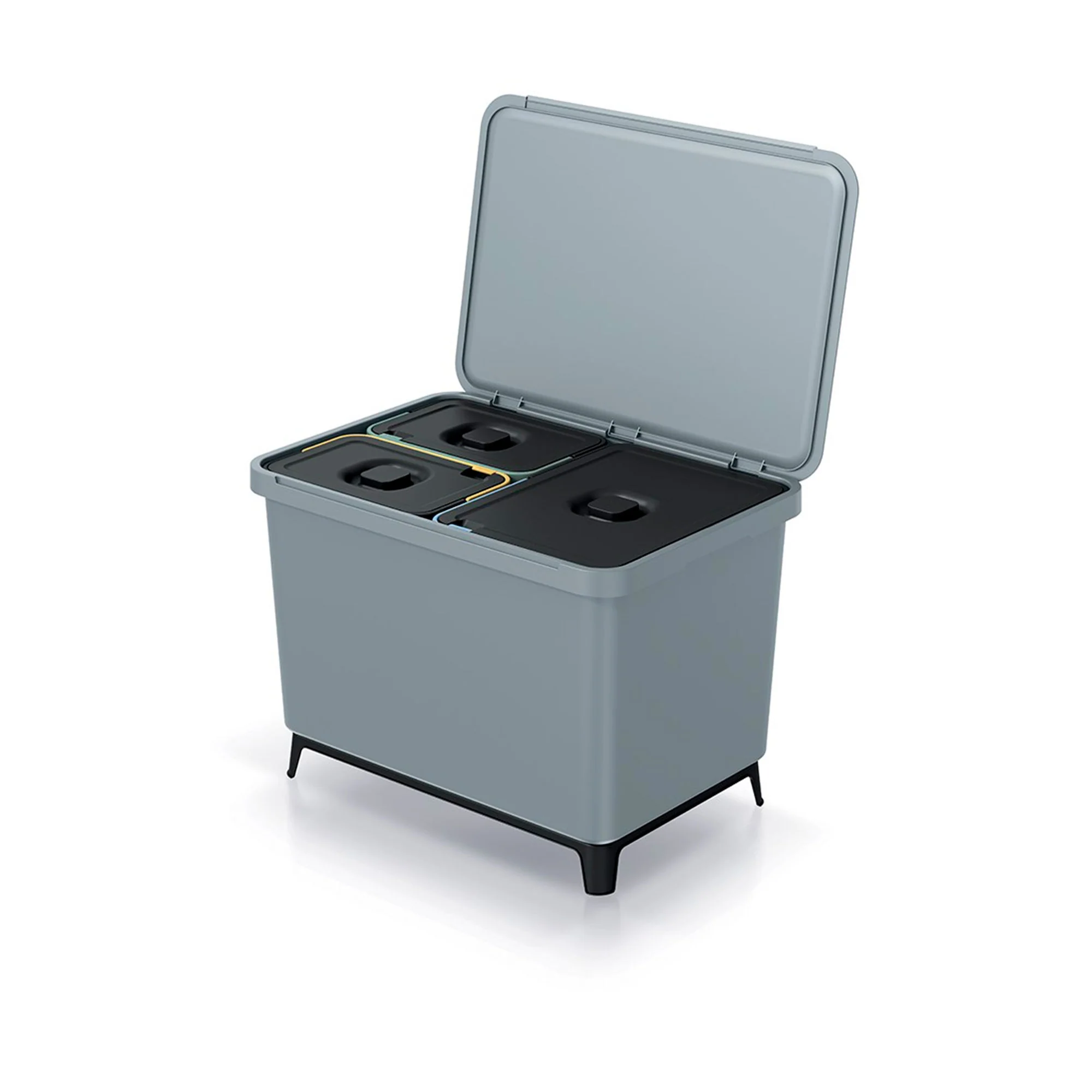 Sistema Clasificador De Reciclaje 2x10l + 1x23l Color Gris Keden