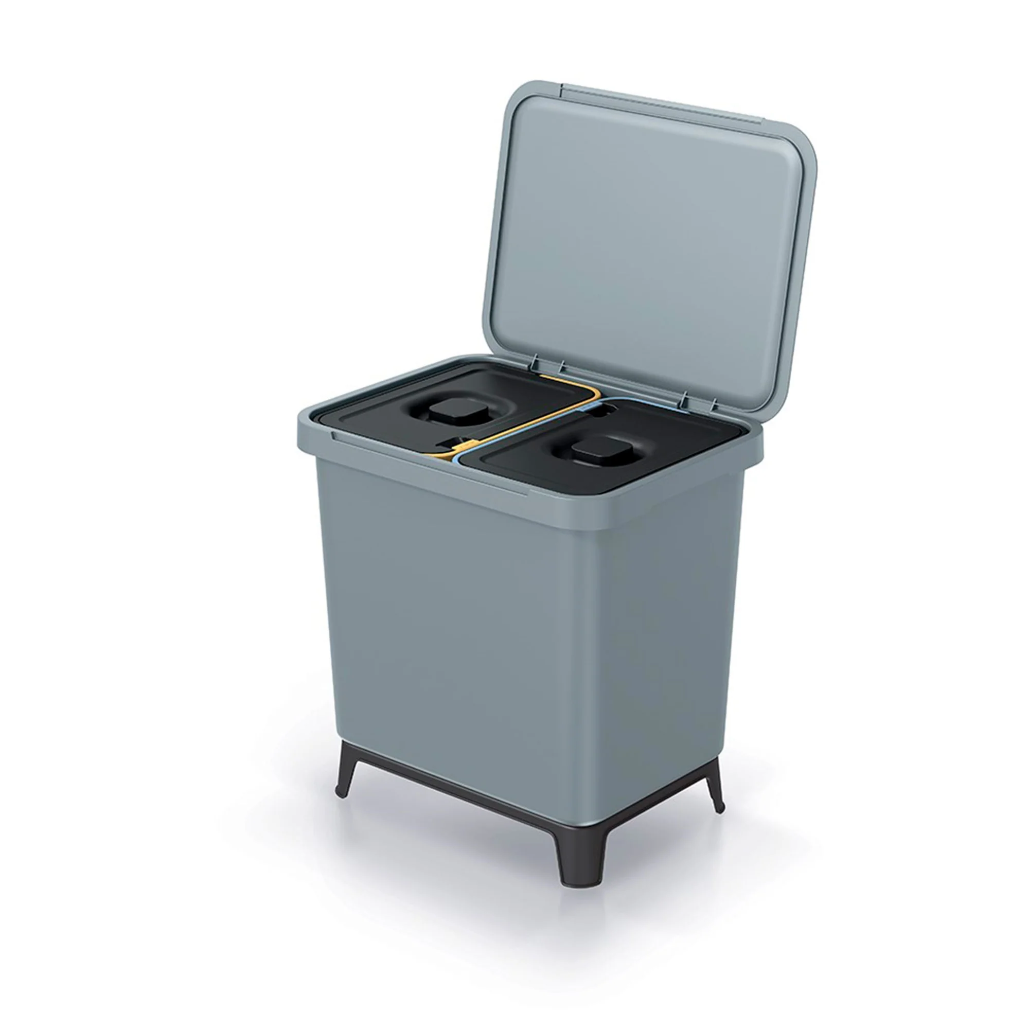 Sistema Clasificador De Reciclaje 2x10l Color Gris Keden