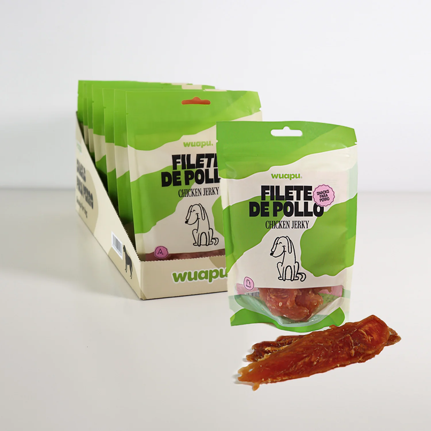 Snack Natural Para Perro Filete De Pollo Desecadas Wuapu 12x100gr - Image 3