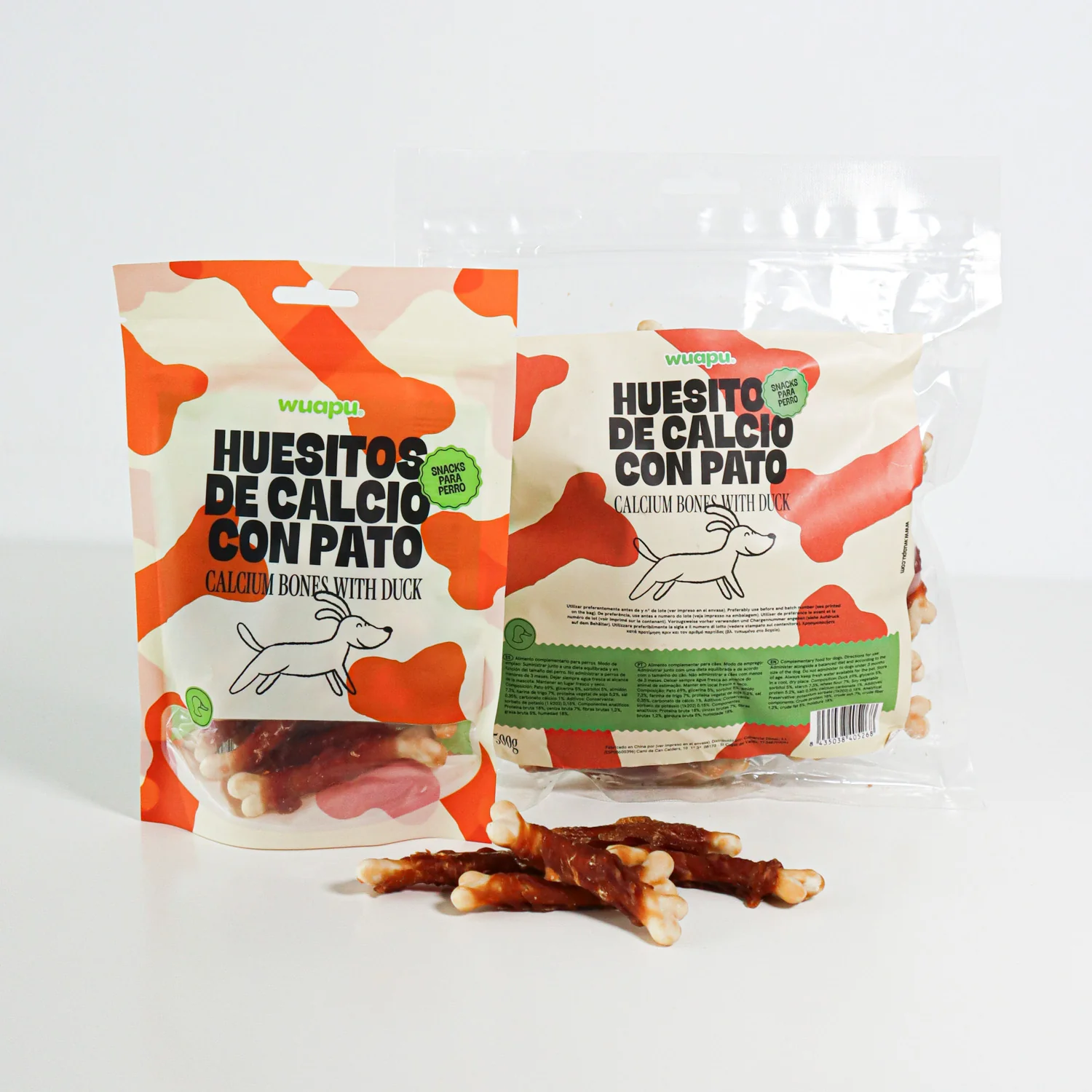 Snack Natural Para Perro Huesitos De Calcio Con Pato Wuapu 500gr