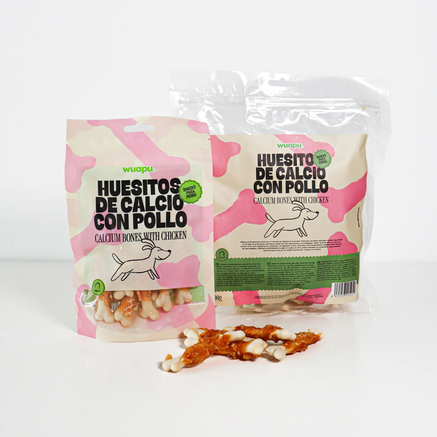 Snack Natural Para Perro Huesitos De Calcio Con Pollo Wuapu 500gr