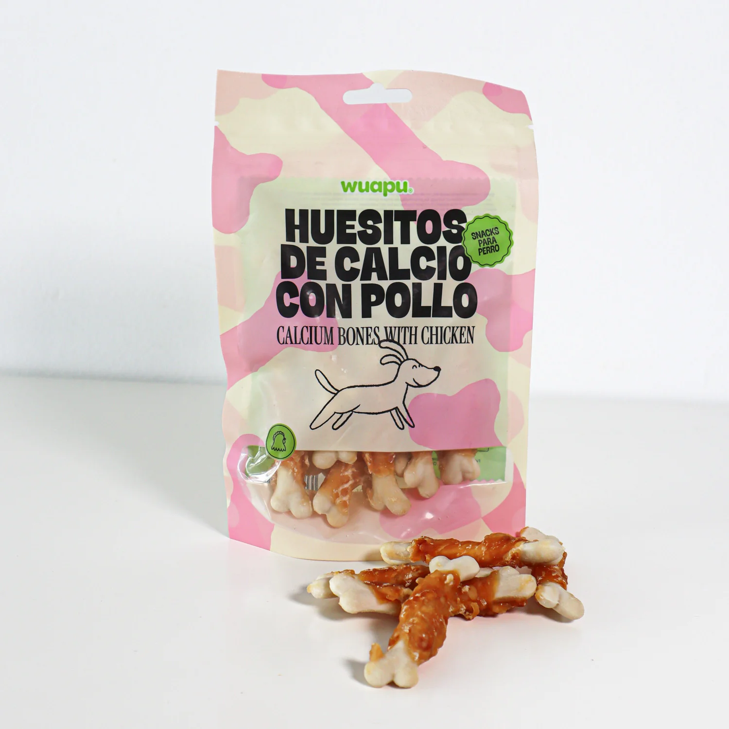 Snack Natural Para Perro Huesitos De Calcio Con Pollo Wuapu 500gr - Image 3