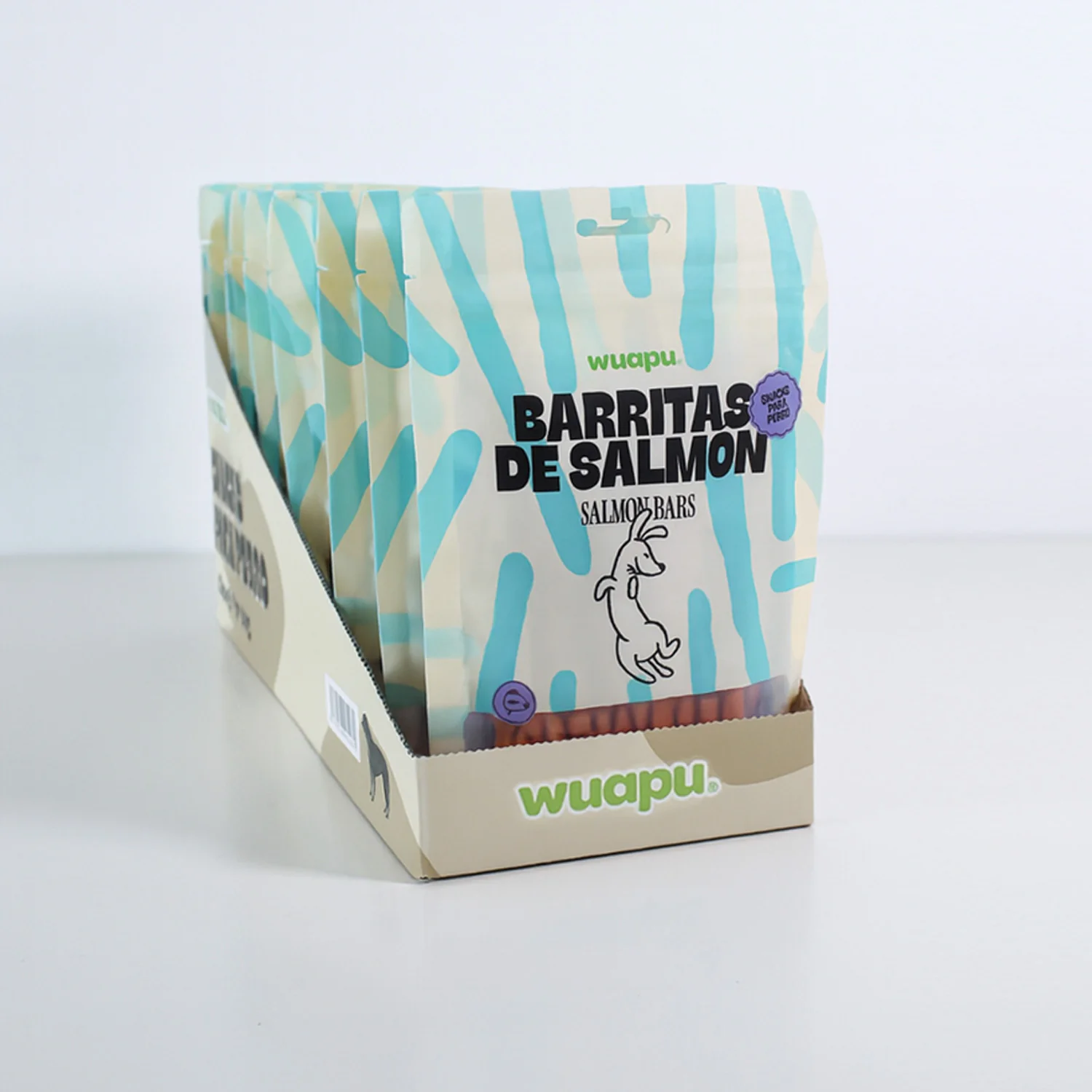 Snack Para Perro En Barritas Semihúmedas De Salmón 12 Paq X (100gr) Wuapu - Image 5