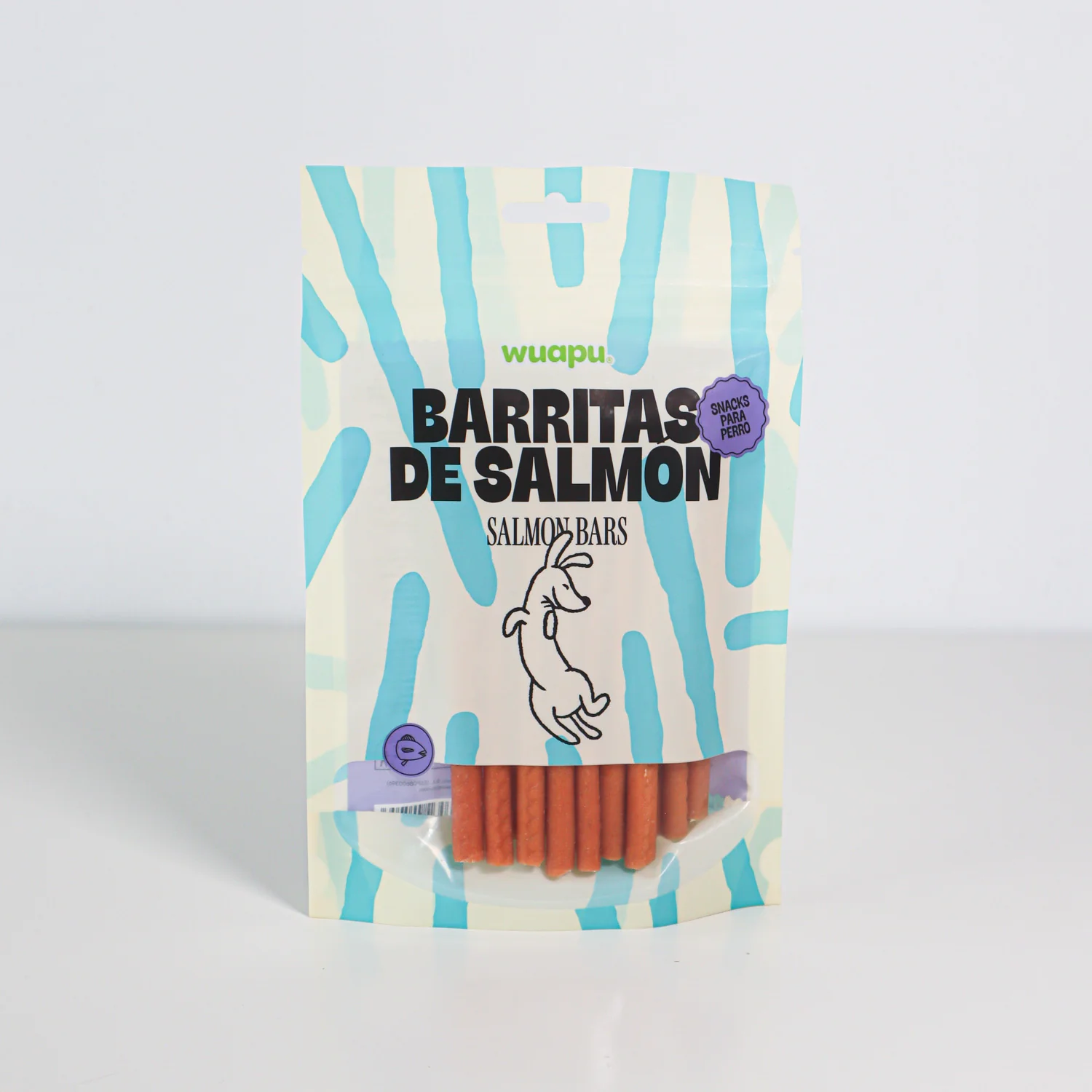 Snack Para Perro En Barritas Semihúmedas De Salmón 12 Paq X (100gr) Wuapu - Image 6