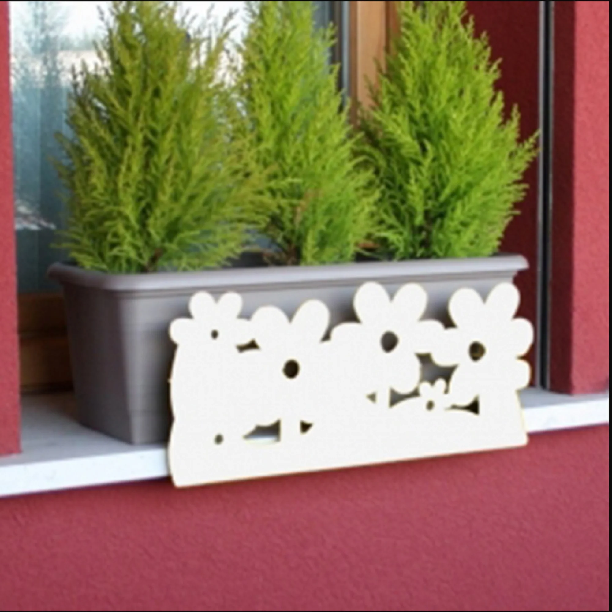 Soporte Jardinera Vasosicuro Flores Blanco