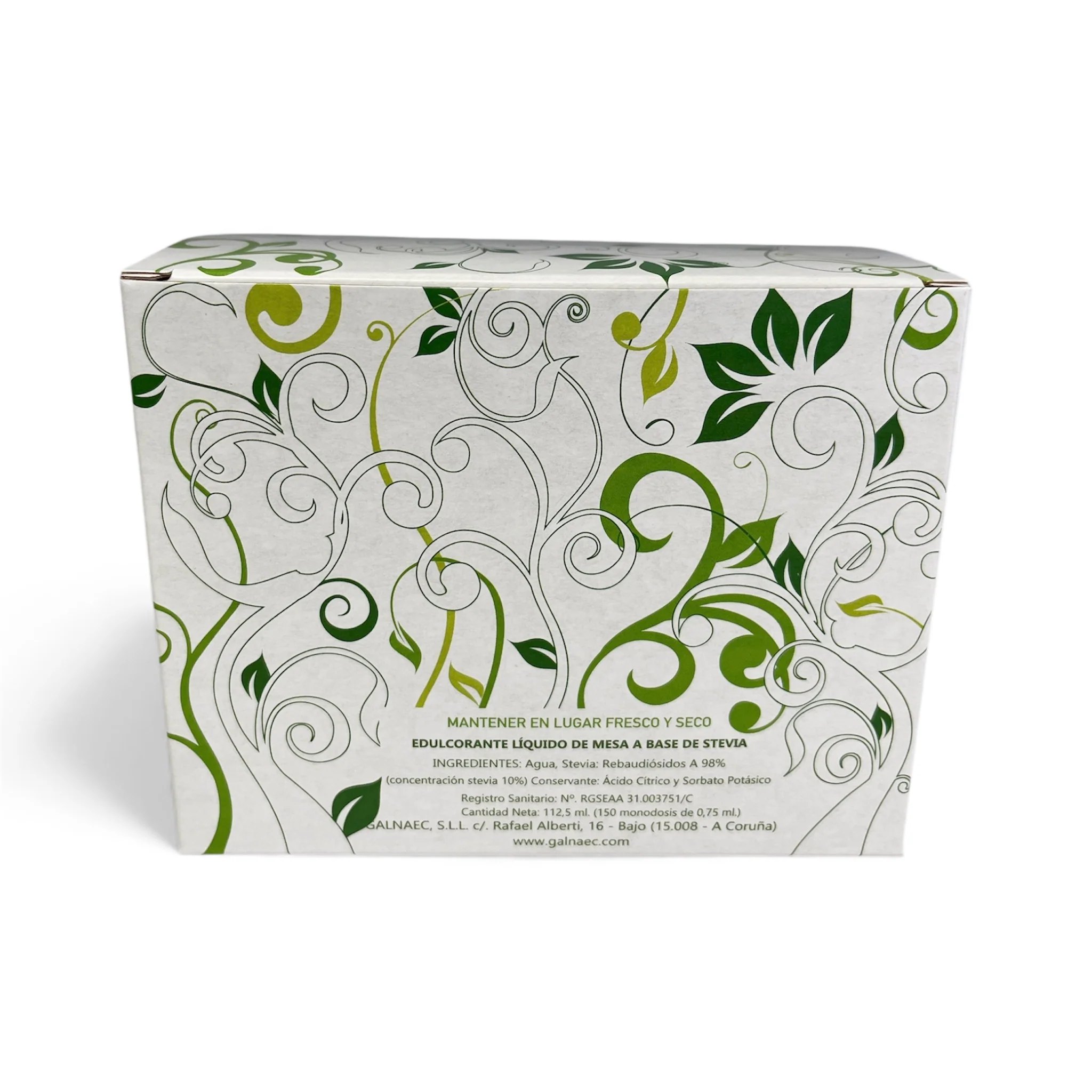 Stevia Líquida Pura Galnaec Silver – Caja 150 Monodosis - Image 3