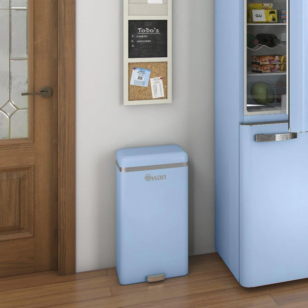 Swan Cubo De Basura Cocina Automático, Sensor De Movimiento, 45l, Metálico, Papelera Reciclaje, Swka4500blneu, Azul - Image 3