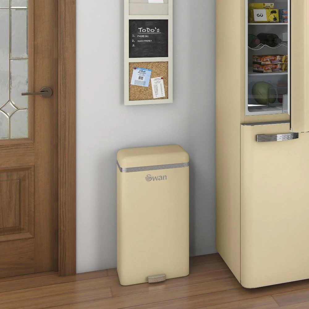 Swan Cubo De Basura Cocina Automático, Sensor De Movimiento, 45l, Metálico, Papelera Reciclaje, Swka4500cneu, Crema - Image 3