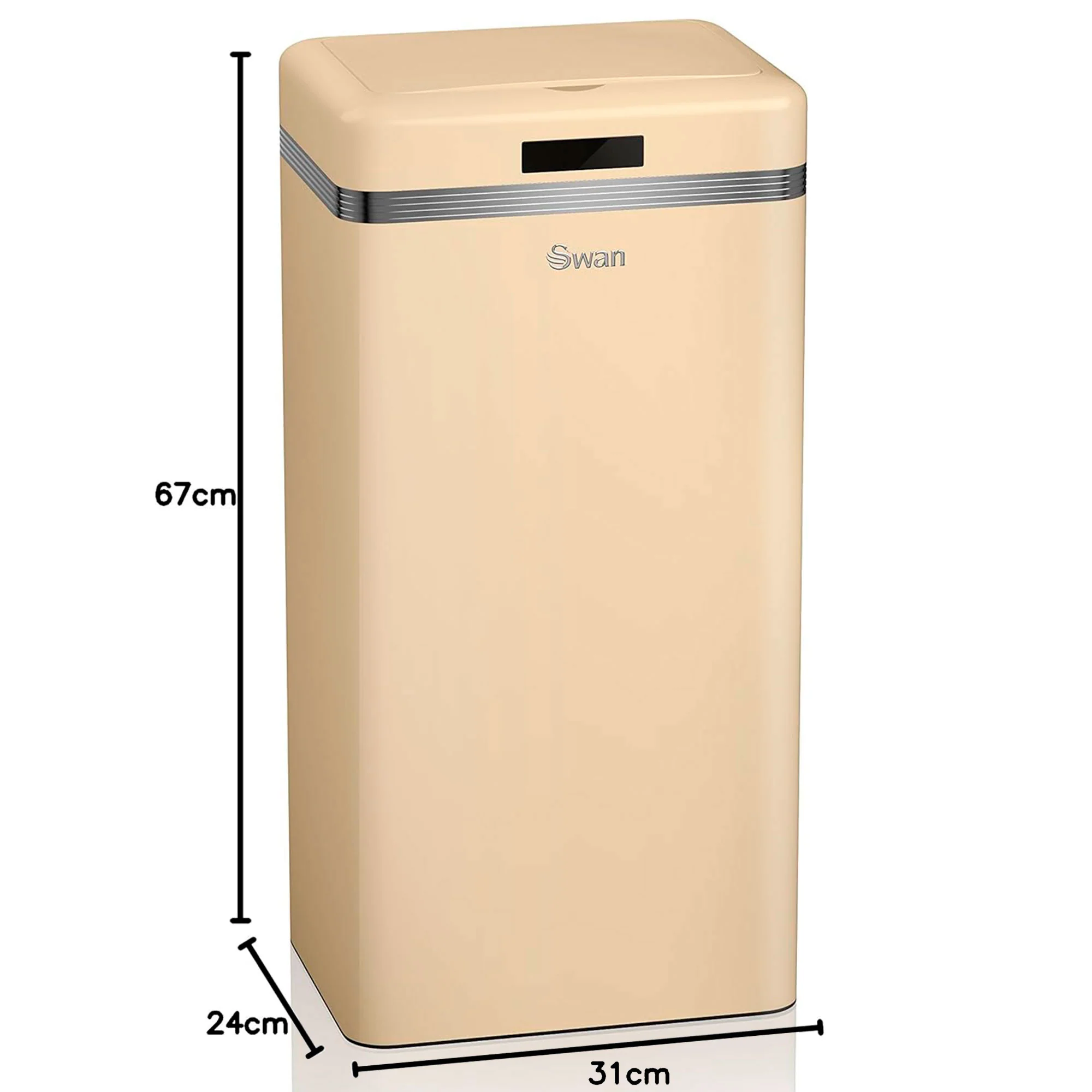 Swan Cubo De Basura Cocina Automático, Sensor De Movimiento, 45l, Metálico, Papelera Reciclaje, Swka4500cneu, Crema - Image 6