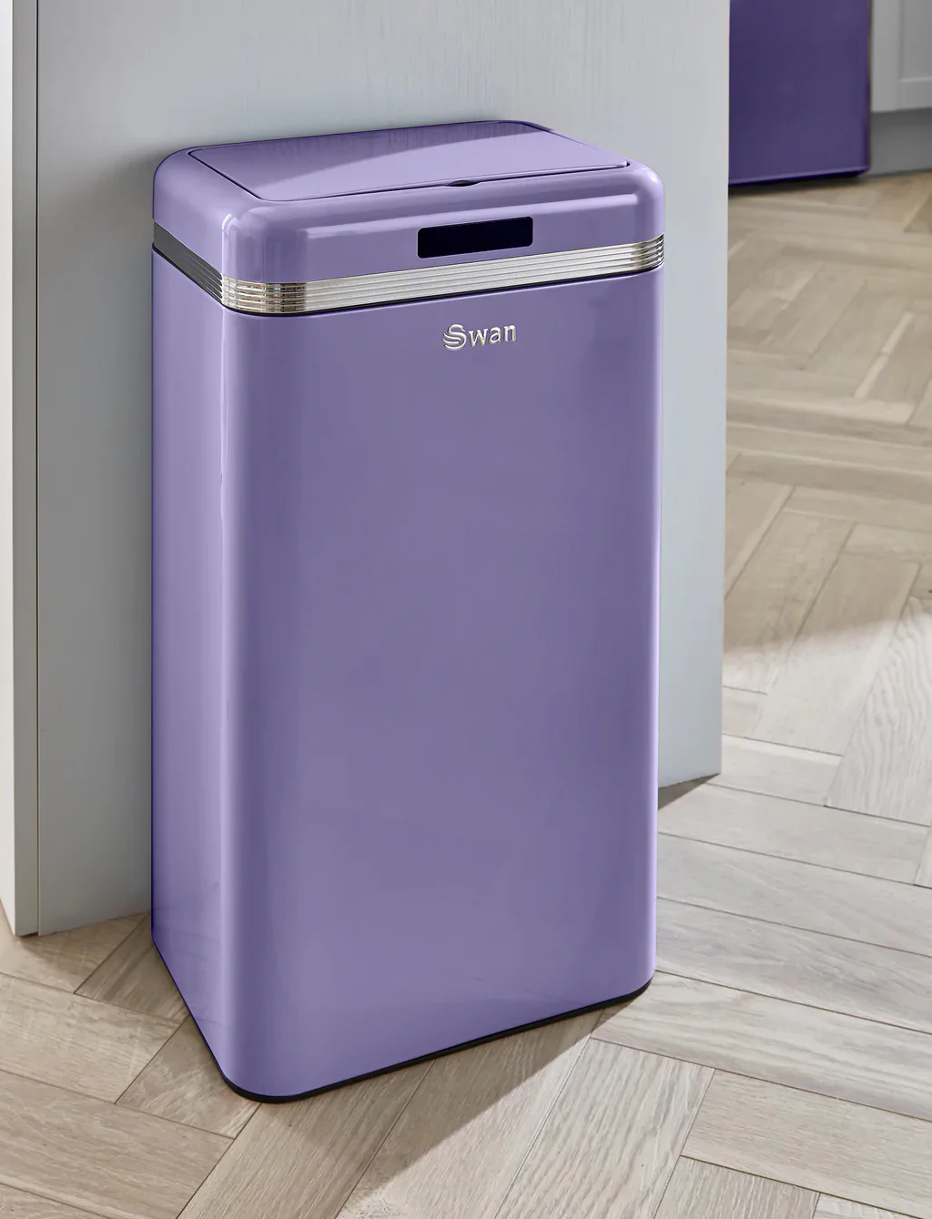 Swan Cubo De Basura Cocina Automático, Sensor De Movimiento, 45l, Metálico, Papelera Reciclaje, Swka4500purneu, Morado - Image 2