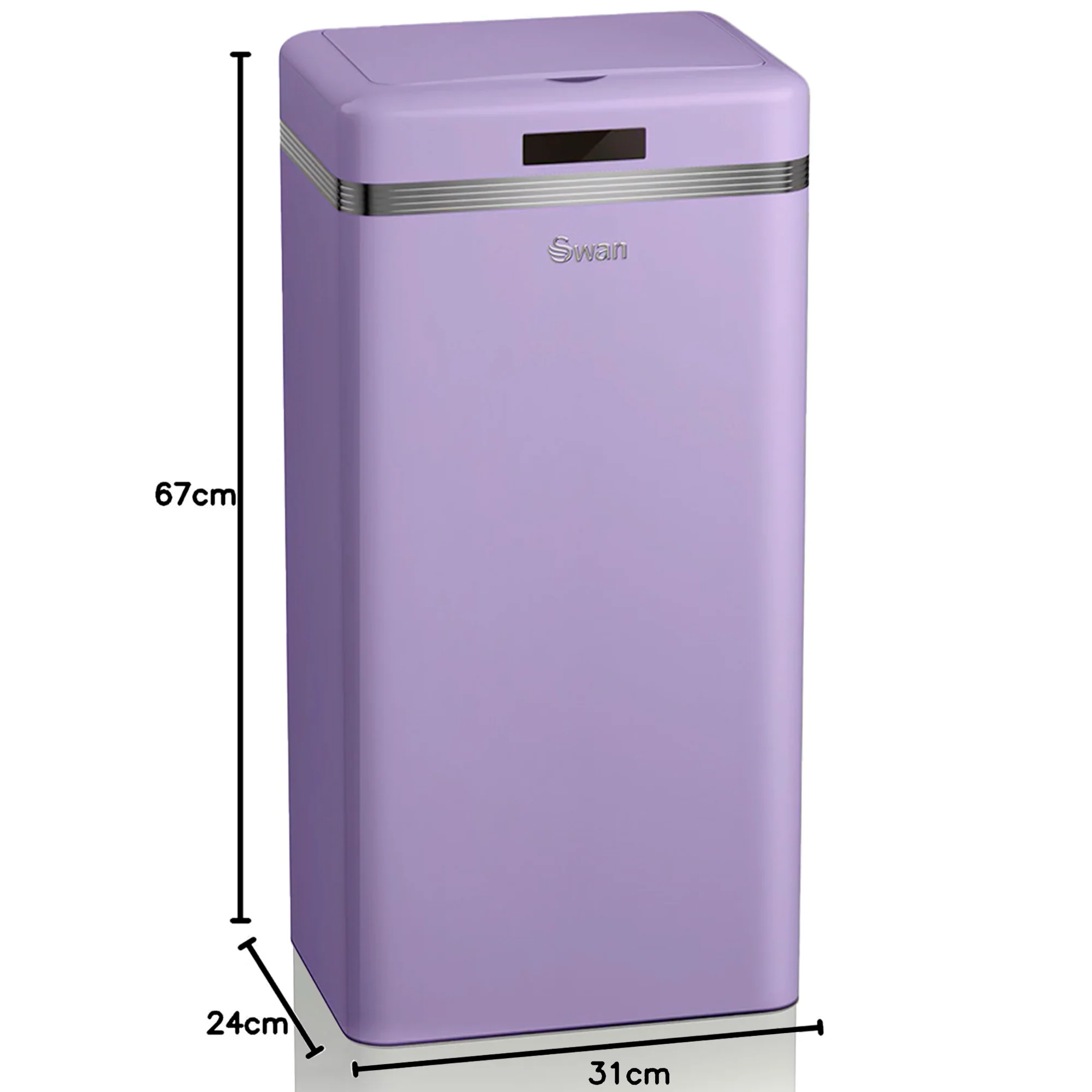 Swan Cubo De Basura Cocina Automático, Sensor De Movimiento, 45l, Metálico, Papelera Reciclaje, Swka4500purneu, Morado - Image 5