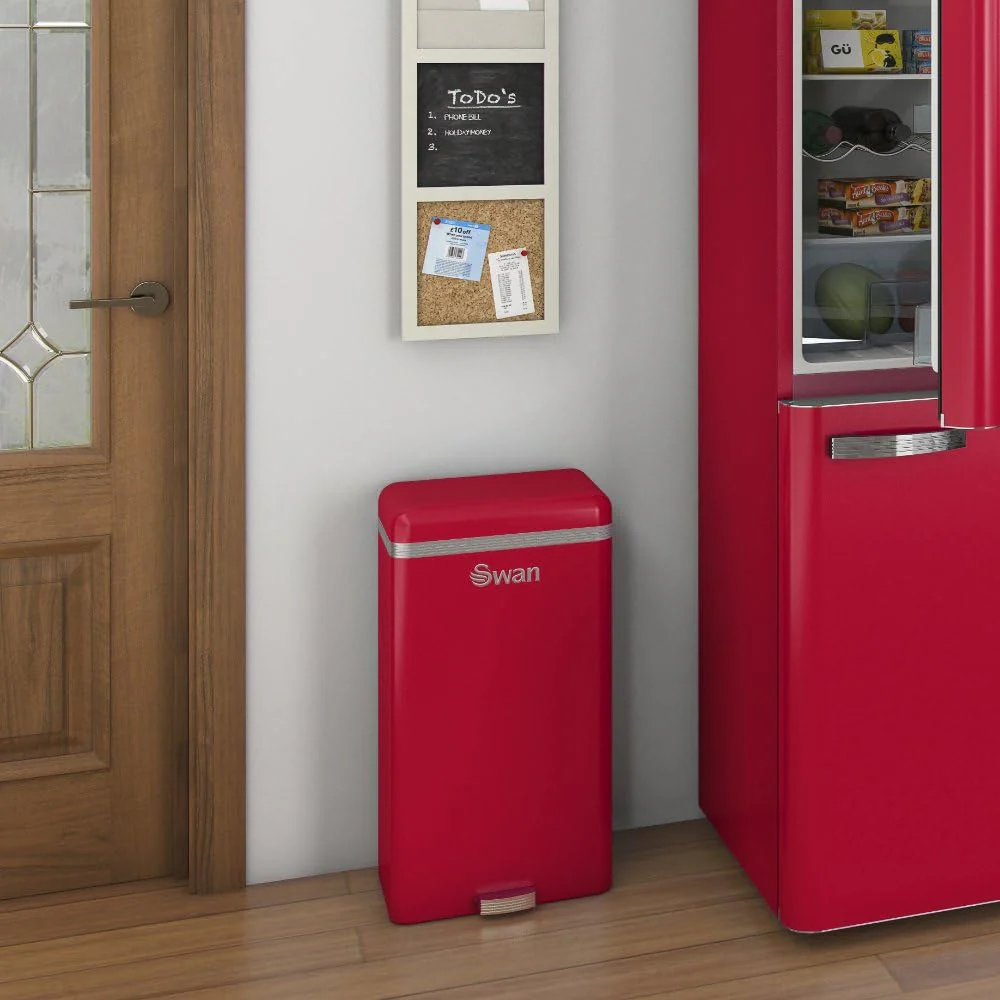 Swan Cubo De Basura Cocina Automático, Sensor De Movimiento, 45l, Metálico, Papelera Reciclaje, Swka4500rneu, Rojo - Image 3
